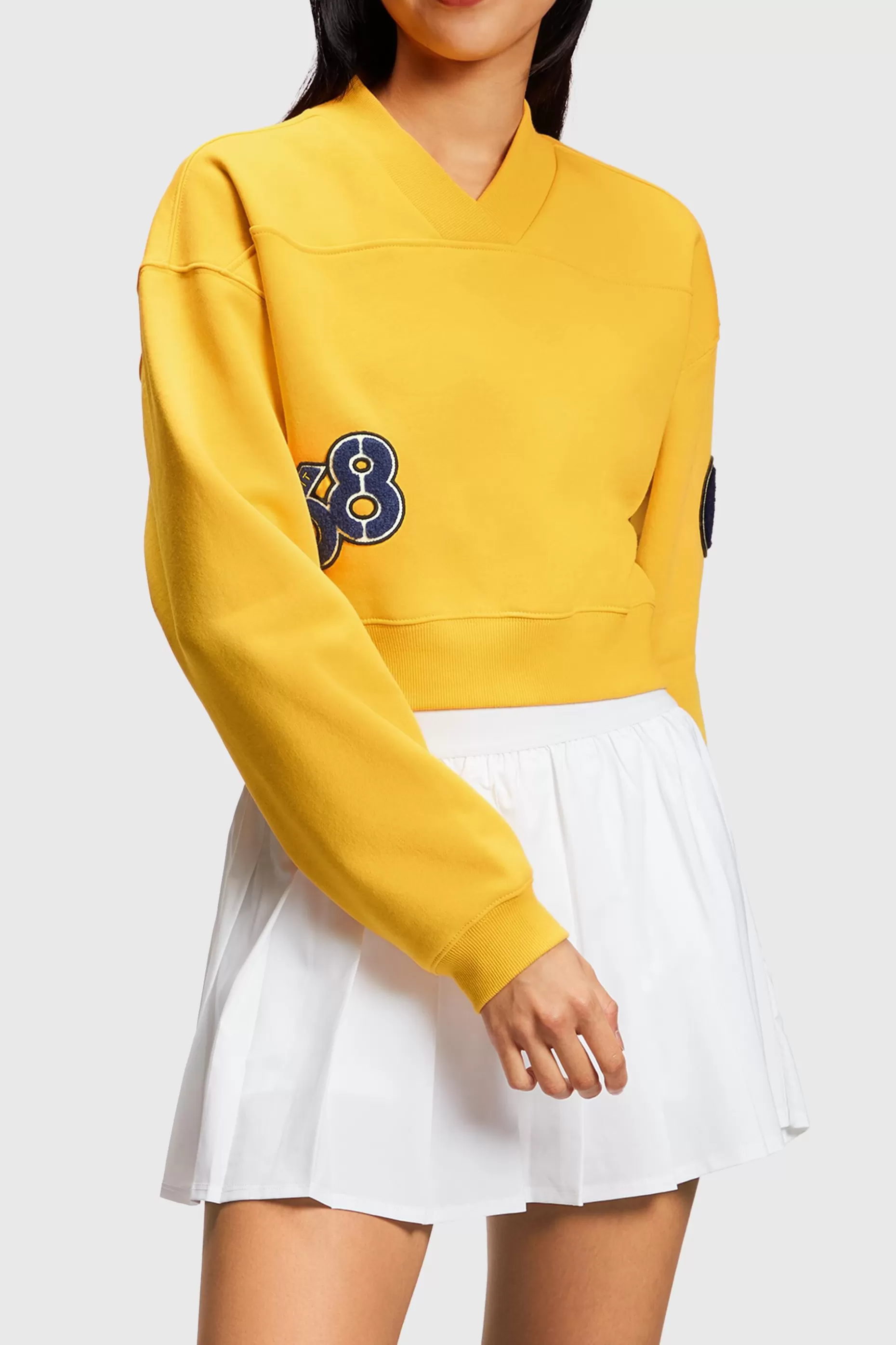ESPRIT Cropped varsity patch sweatshirt at our Online Shop *Women Sweatshirts + Hoodies
