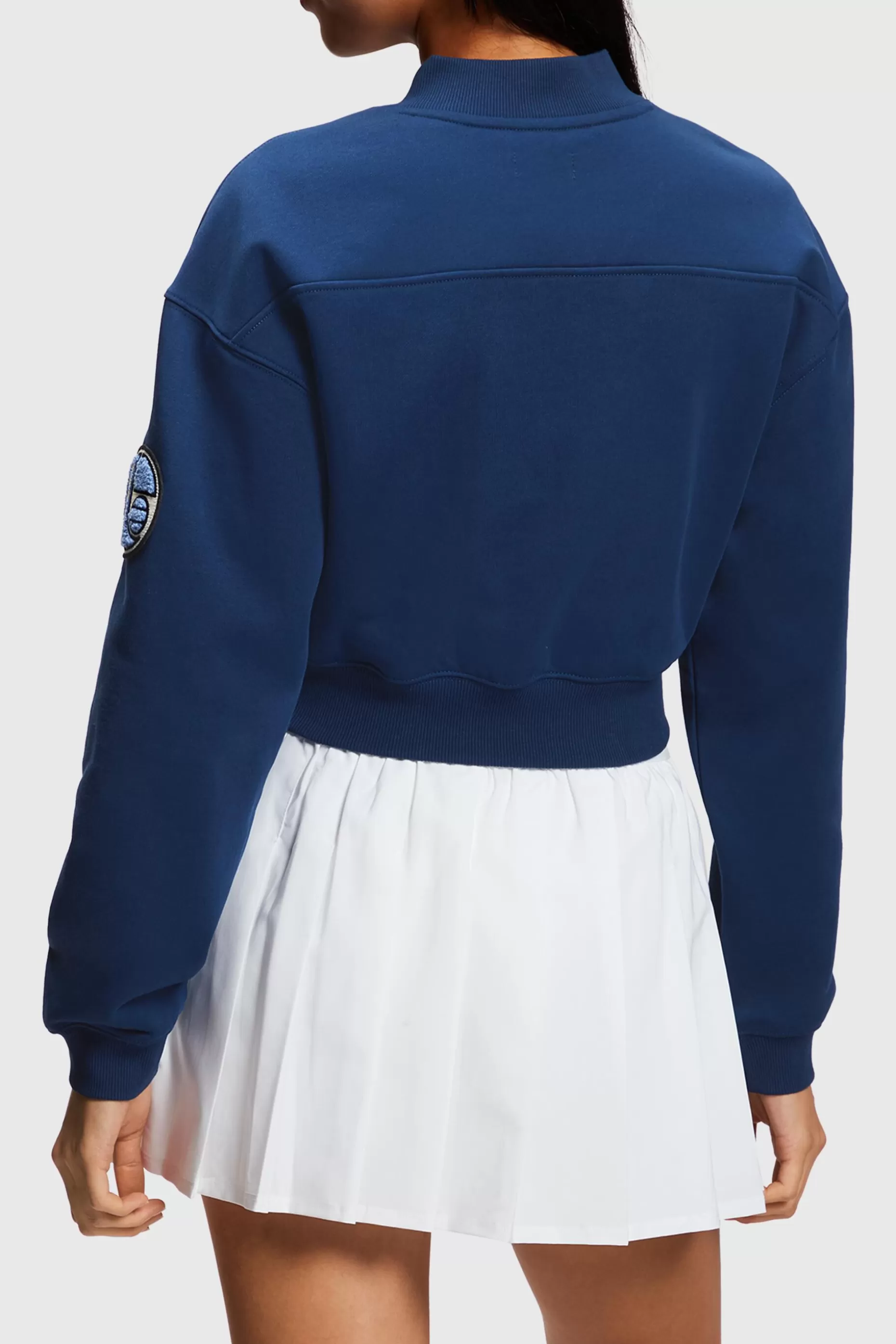 ESPRIT Cropped varsity patch sweatshirt at our Online Shop *Women Sweatshirts + Hoodies