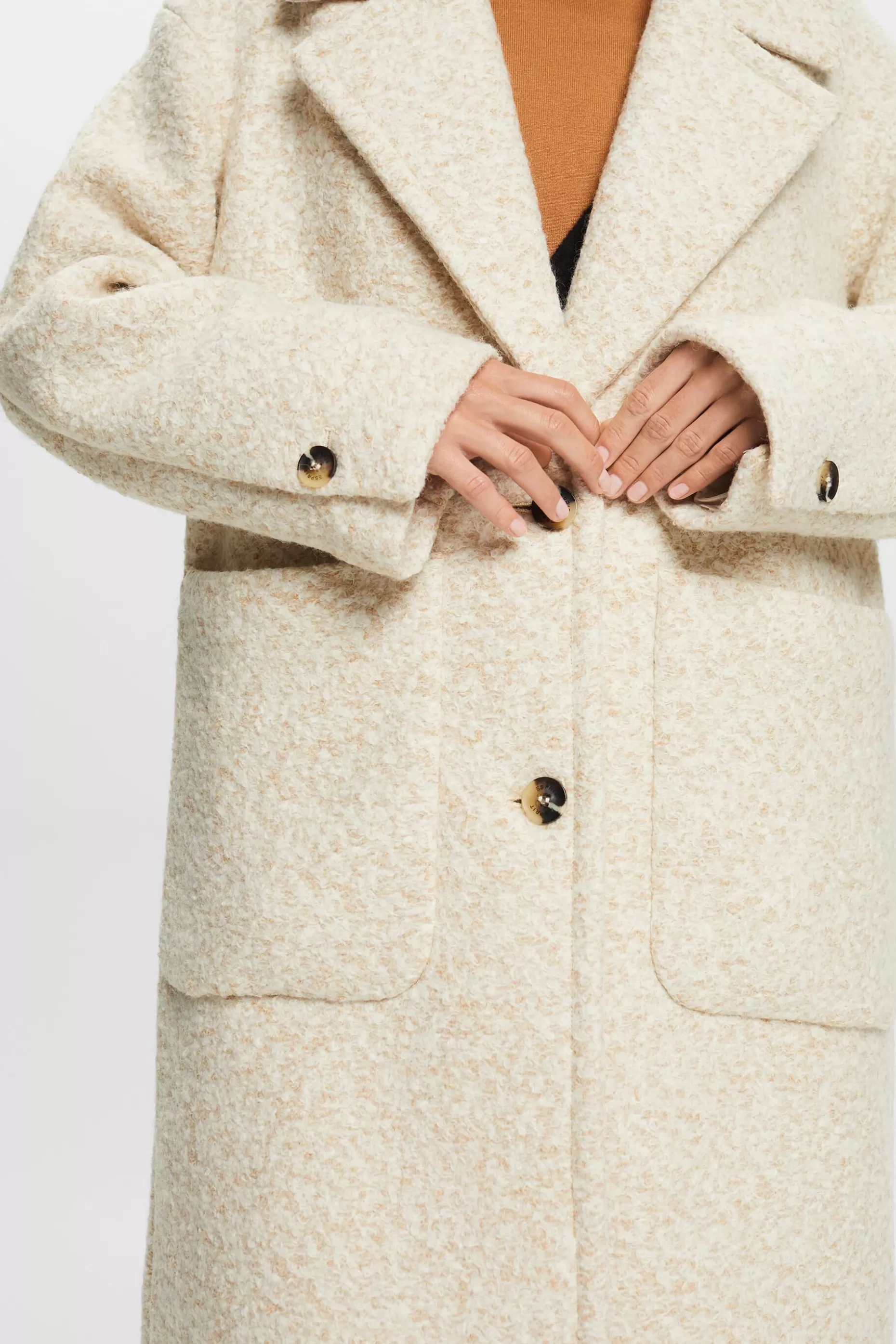 ESPRIT Curly Wool-Blend Coat at our Online Shop *Women Tops
