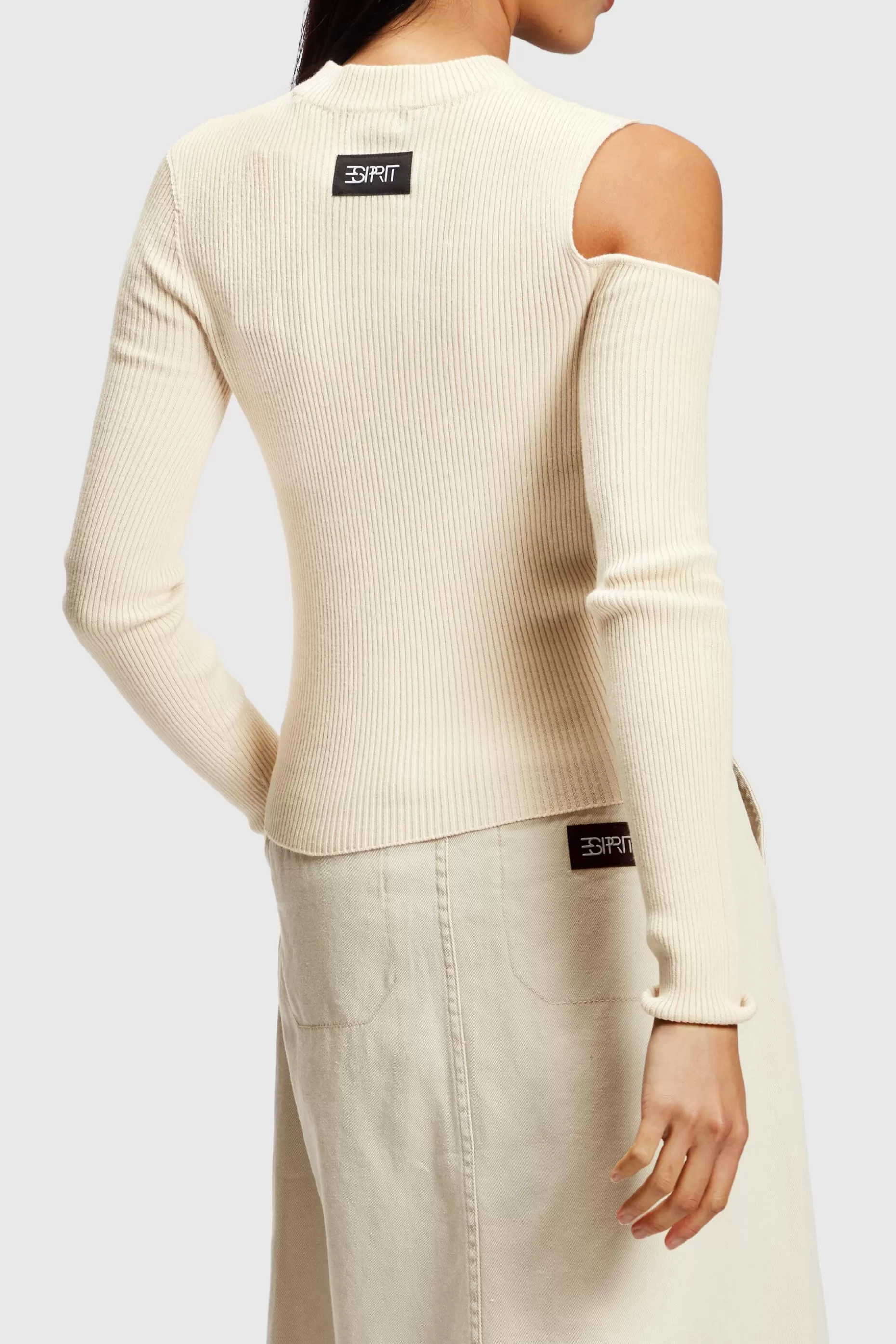 ESPRIT Cutout Ribbed Knit Sweater at our Online Shop *Women Sweaters