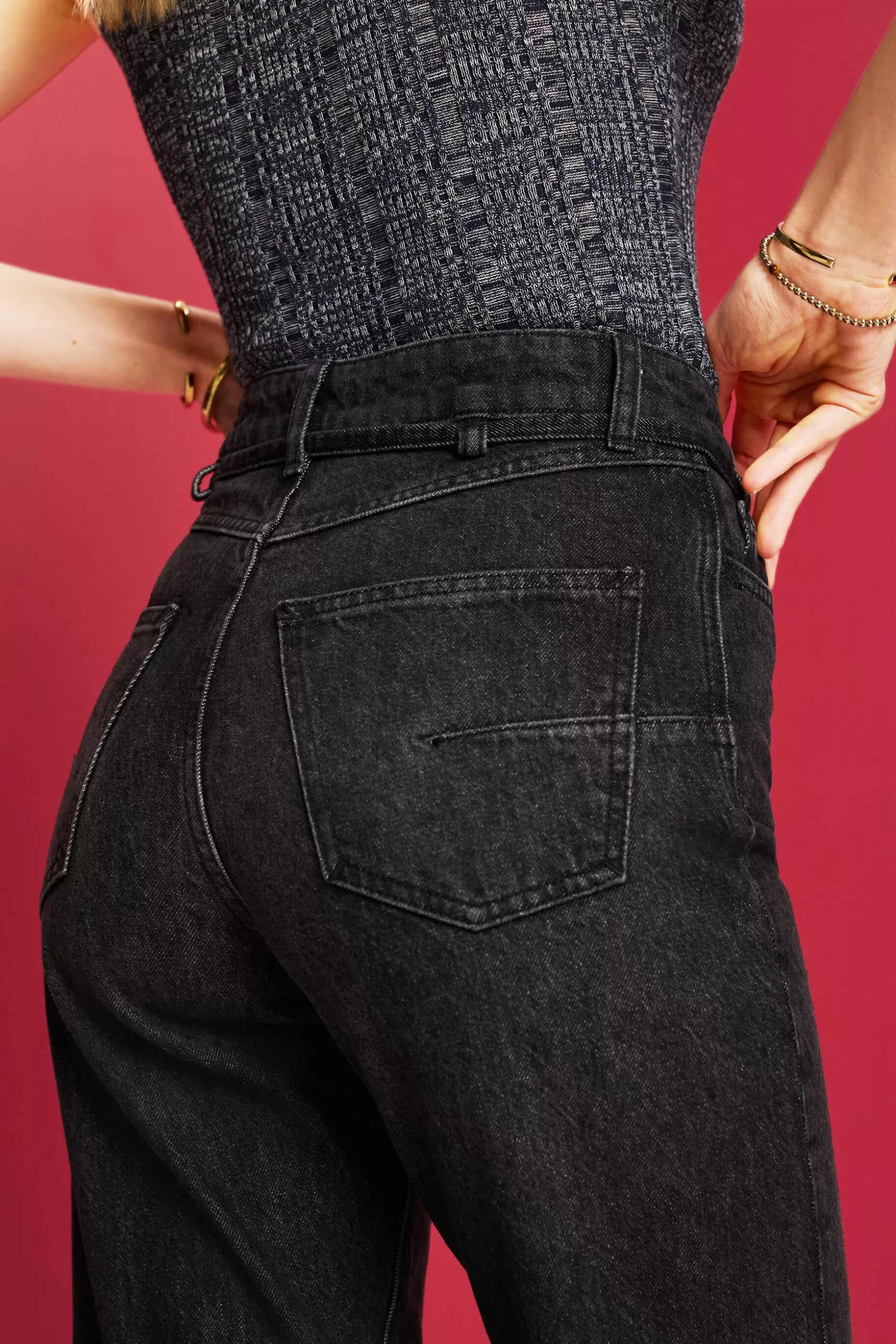 ESPRIT Dad fit jeans with tie around belt at our Online Shop * Sale Under $50