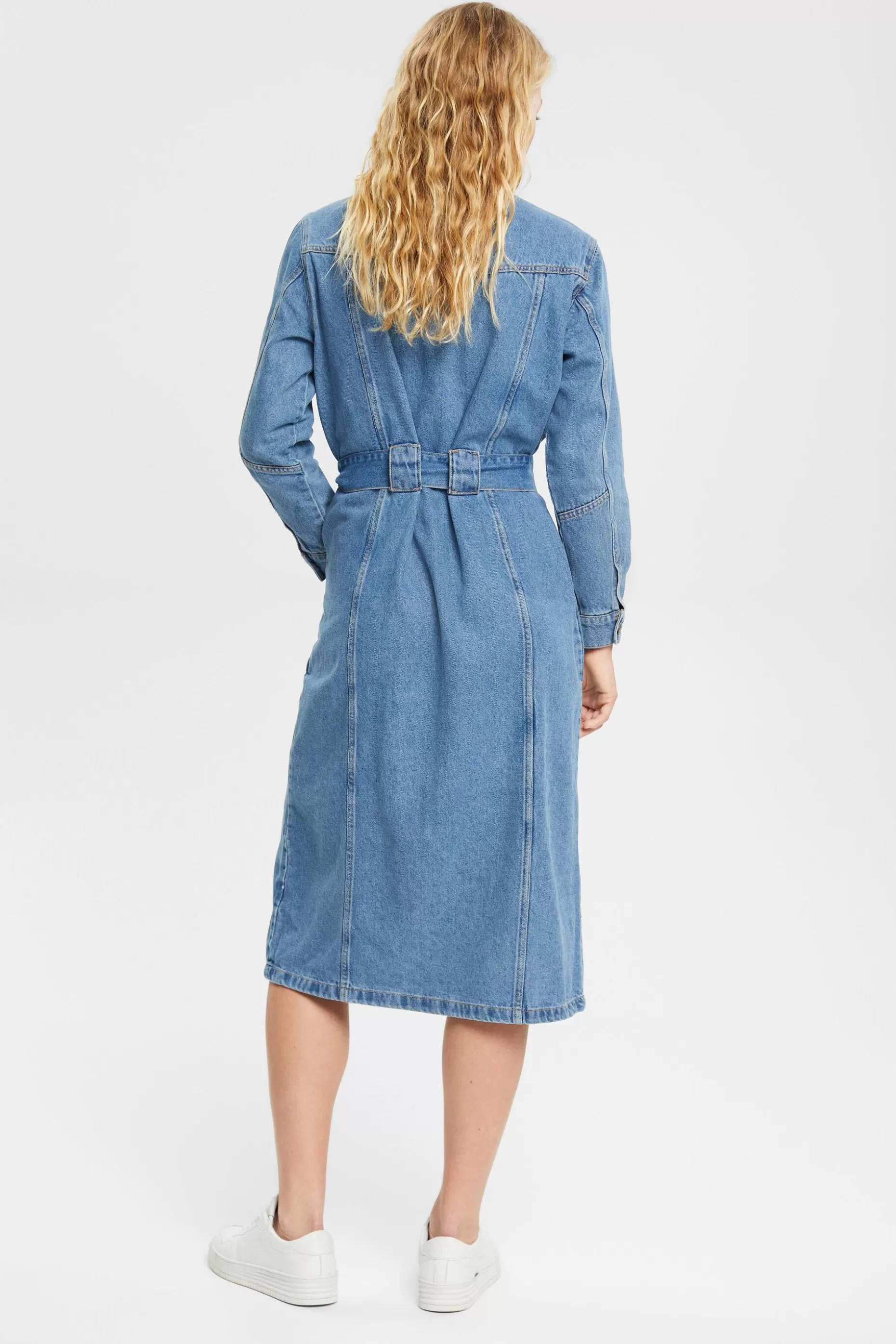 ESPRIT Denim dress with tie belt at our Online Shop *Women Dresses + Jumpsuits