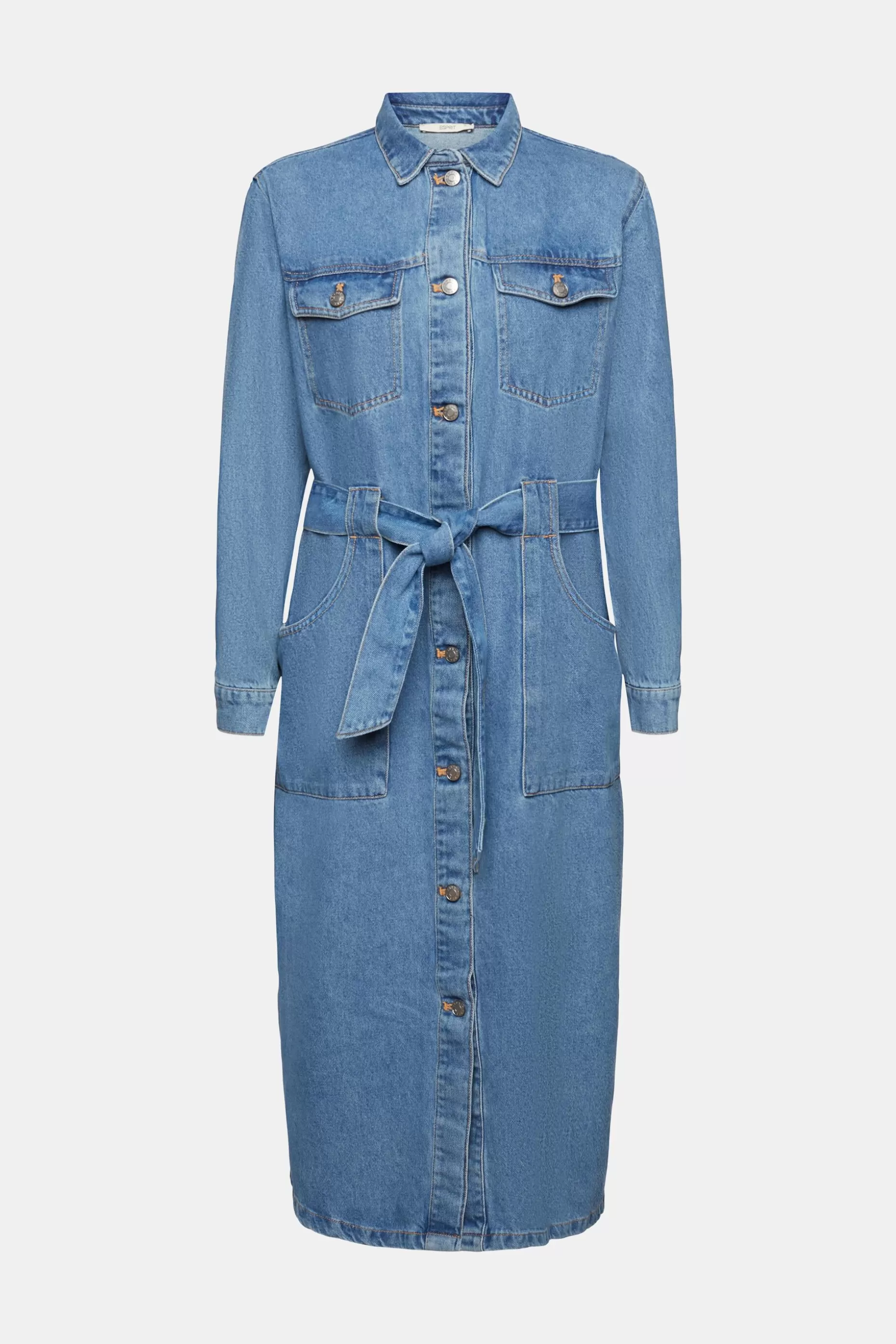 ESPRIT Denim dress with tie belt at our Online Shop *Women Dresses + Jumpsuits