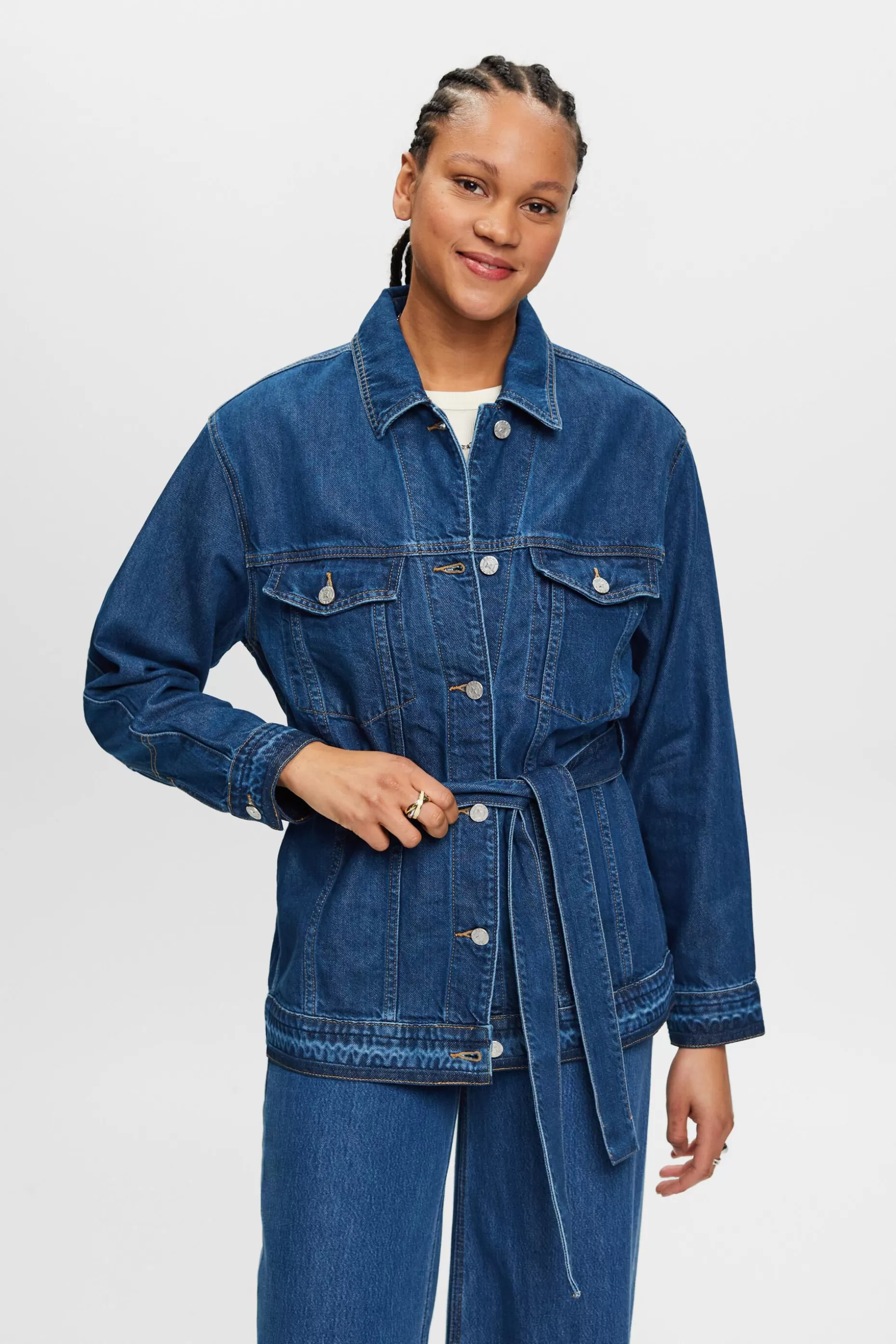 ESPRIT Denim jacket with tie belt at our Online Shop * Sale Under $50