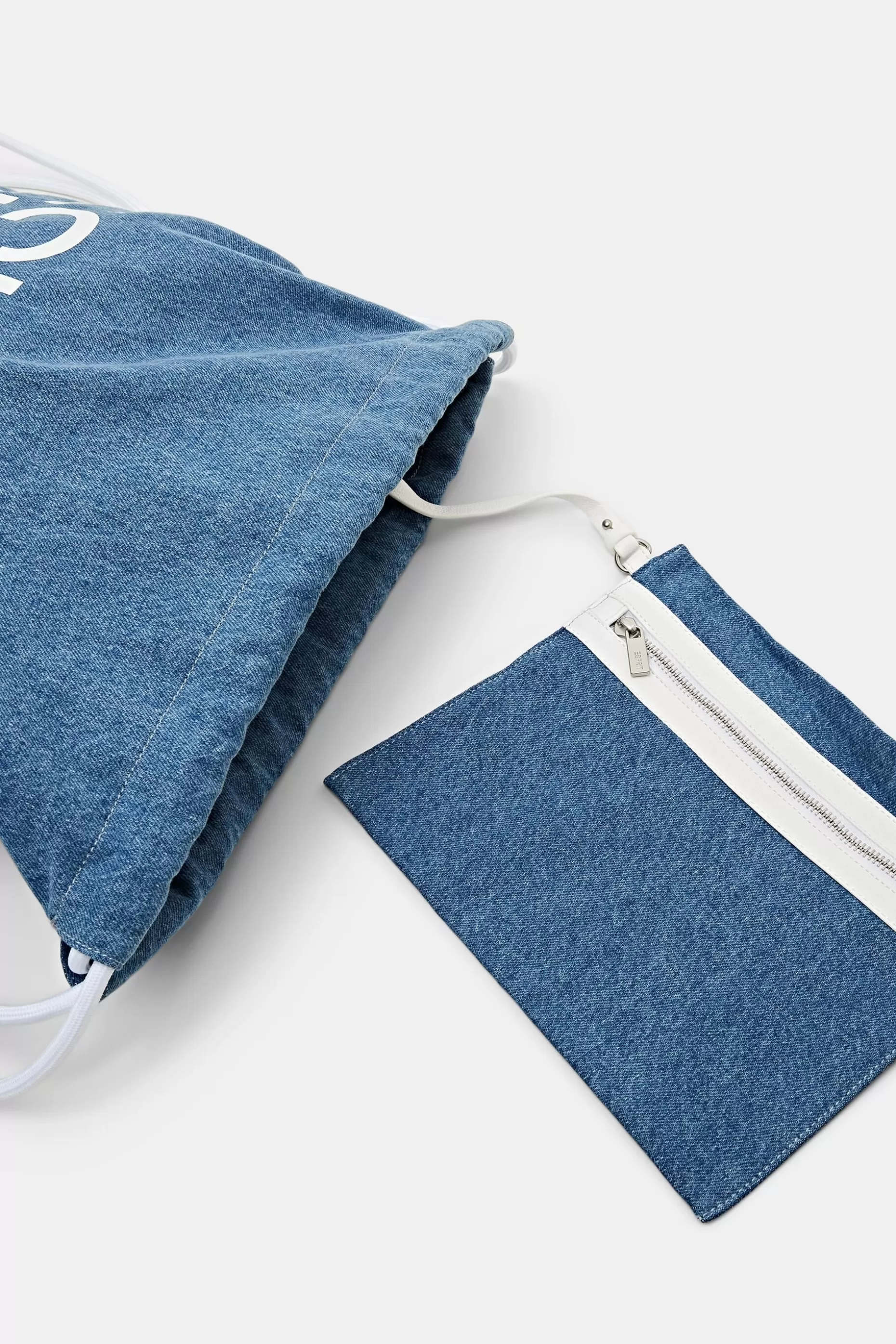 ESPRIT Denim Logo Print Backpack at our Online Shop *Women Bags