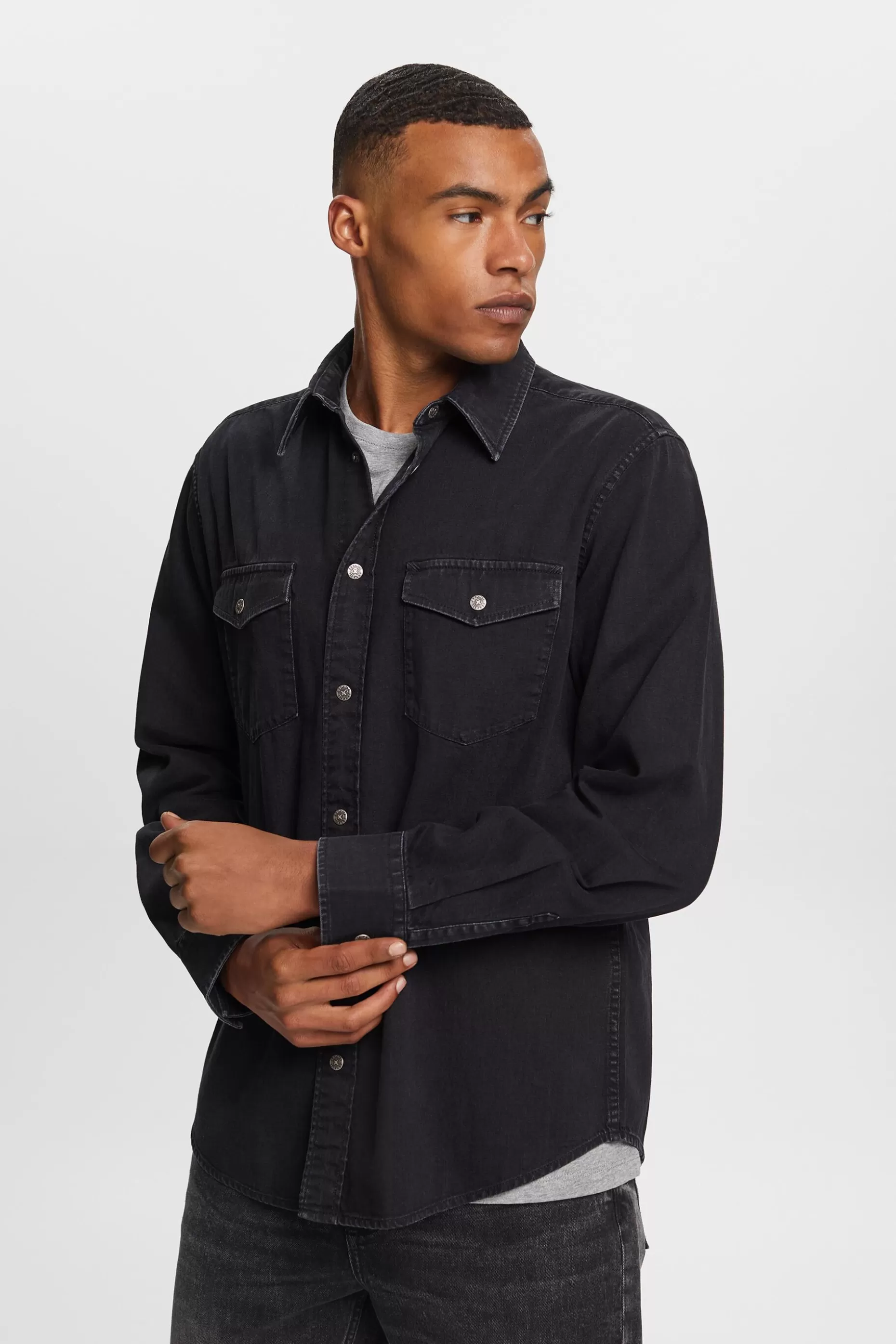 ESPRIT Denim shirt, 100% cotton at our Online Shop *Men Shirts