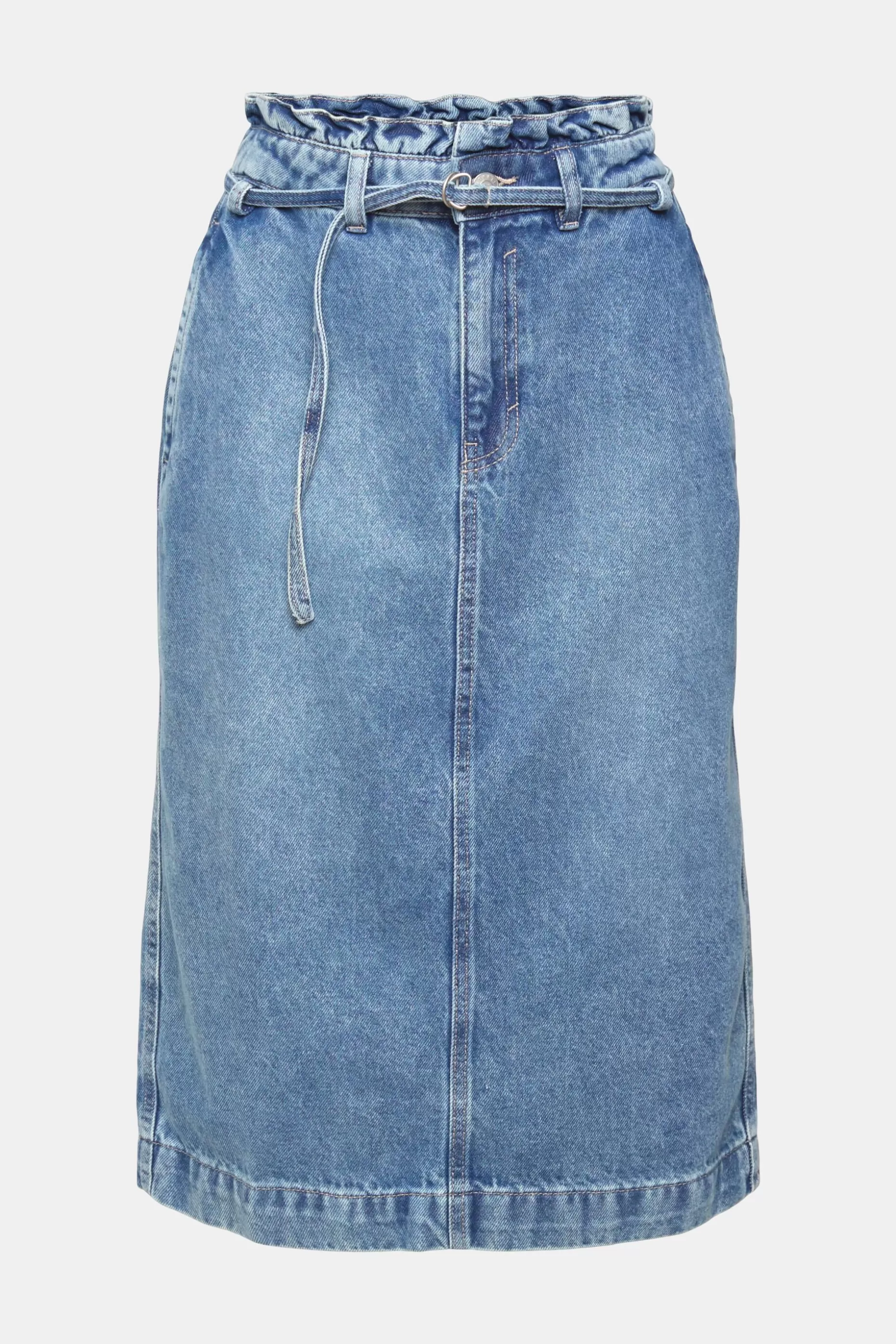 ESPRIT Denim skirt with paperbag waistband at our Online Shop *Women Bottoms