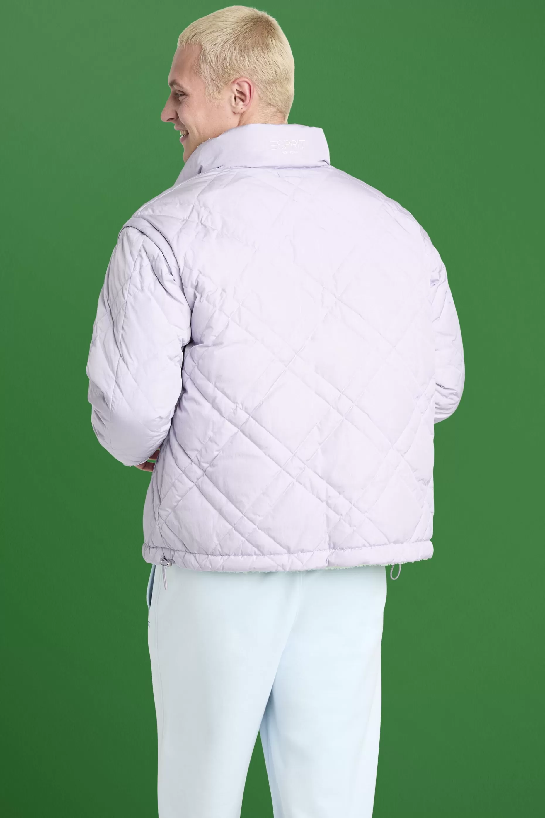 ESPRIT Detachable Sleeve Reversible Quilted Jacket at our Online Shop *Men Jackets + Coats
