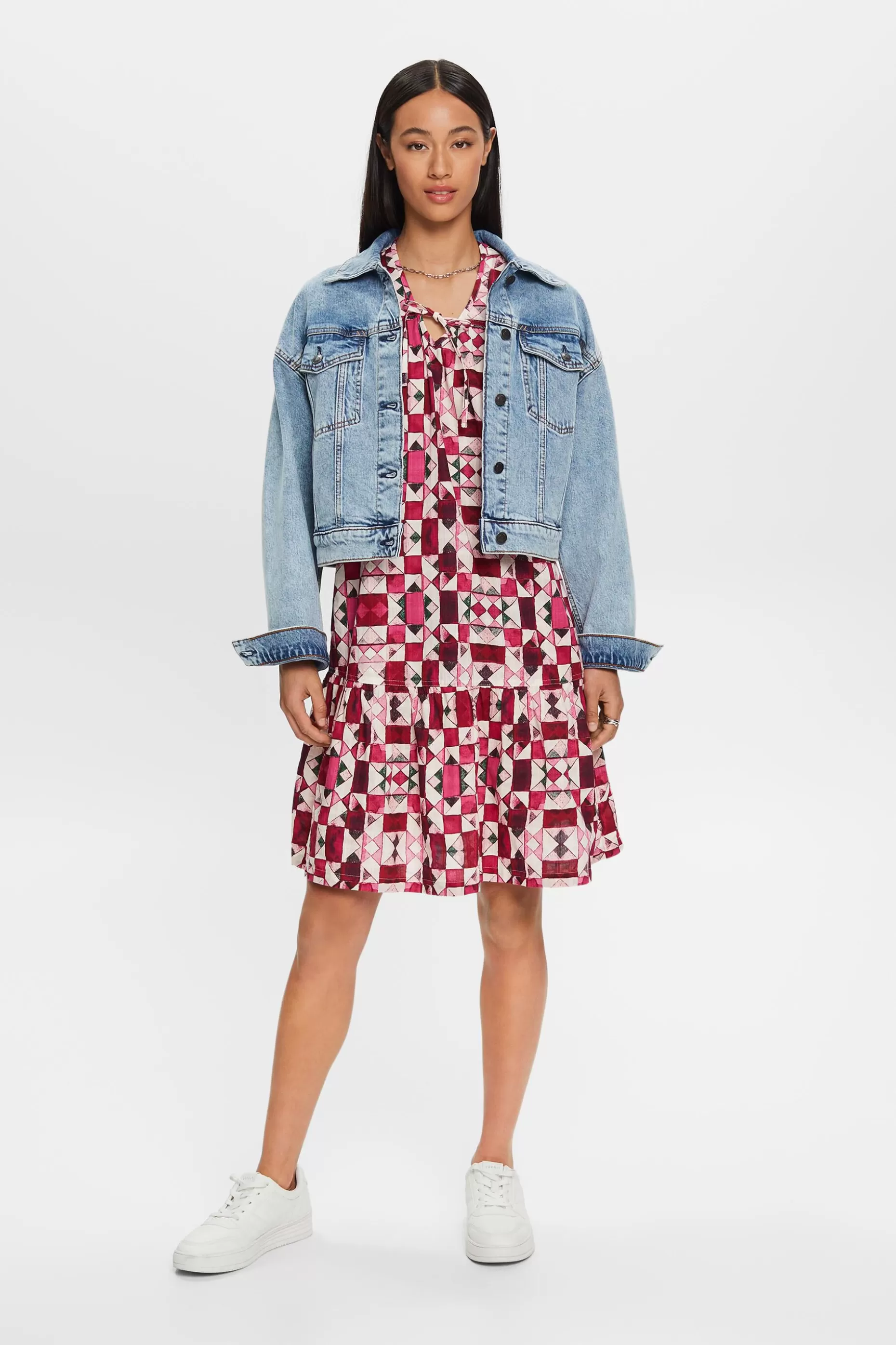 ESPRIT Dobby Cotton Shift Dress at our Online Shop *Women Dresses + Jumpsuits