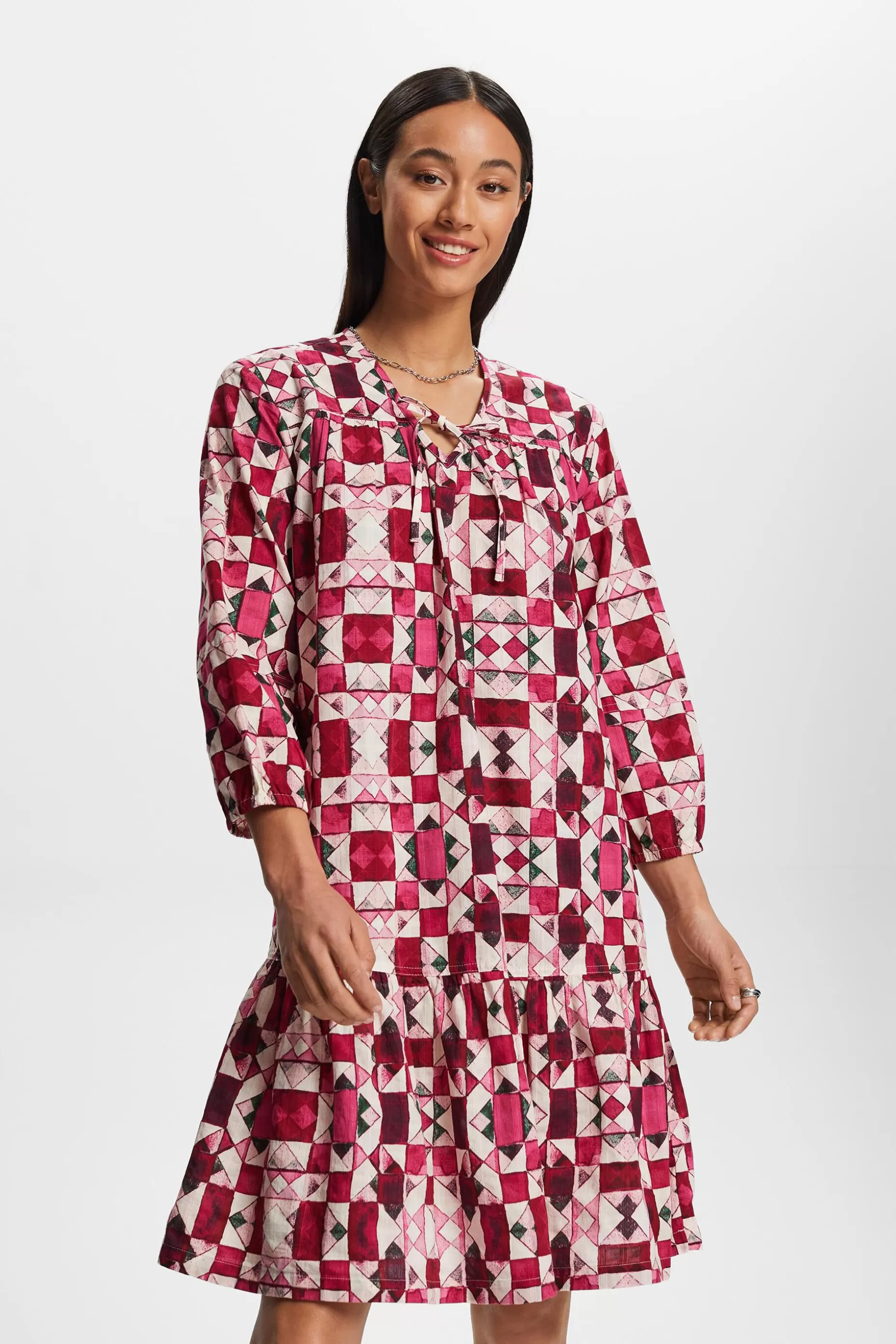 ESPRIT Dobby Cotton Shift Dress at our Online Shop *Women Dresses + Jumpsuits
