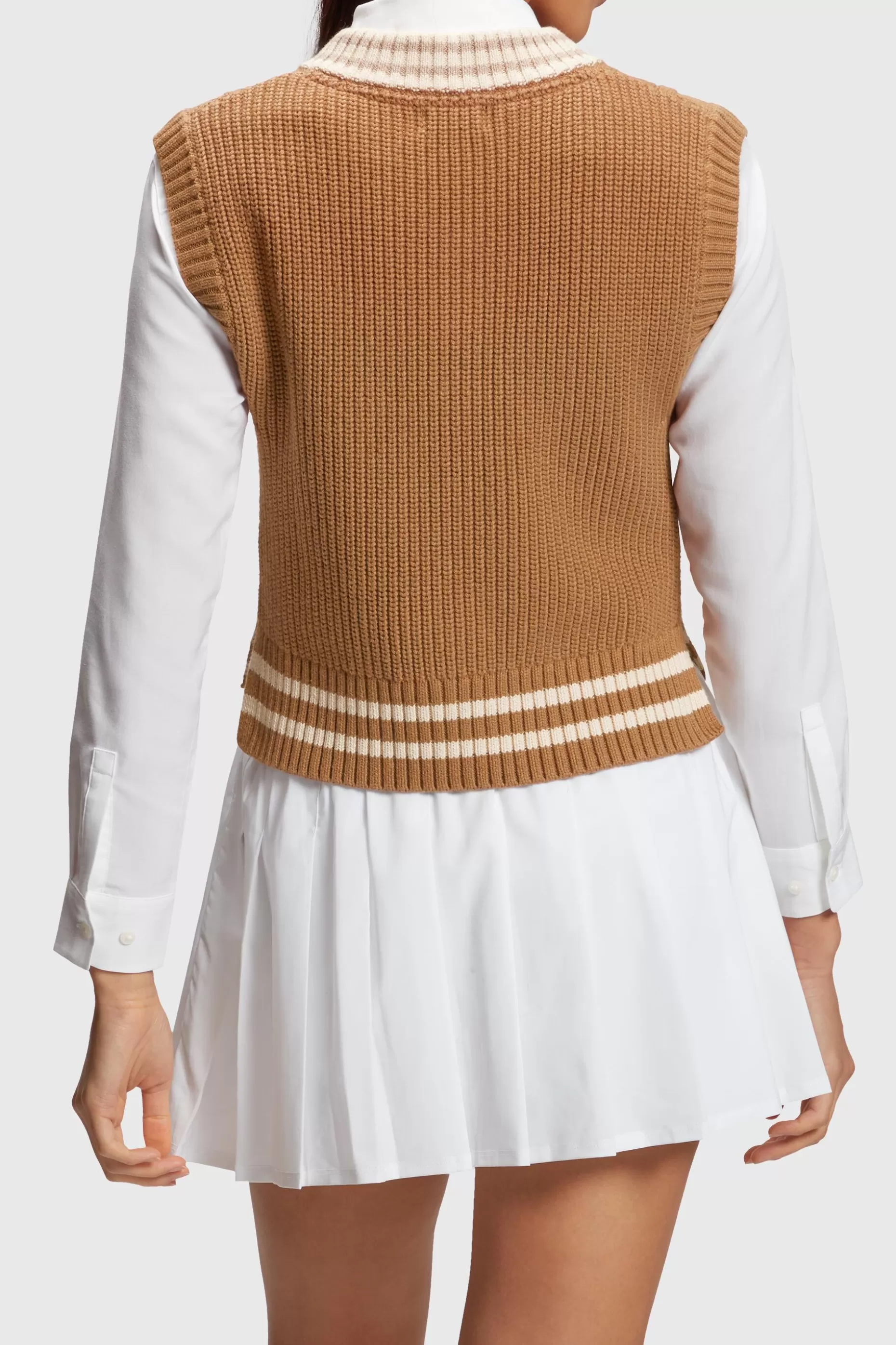 ESPRIT Dolphin badge cable knit vest at our Online Shop * Sale Under $50