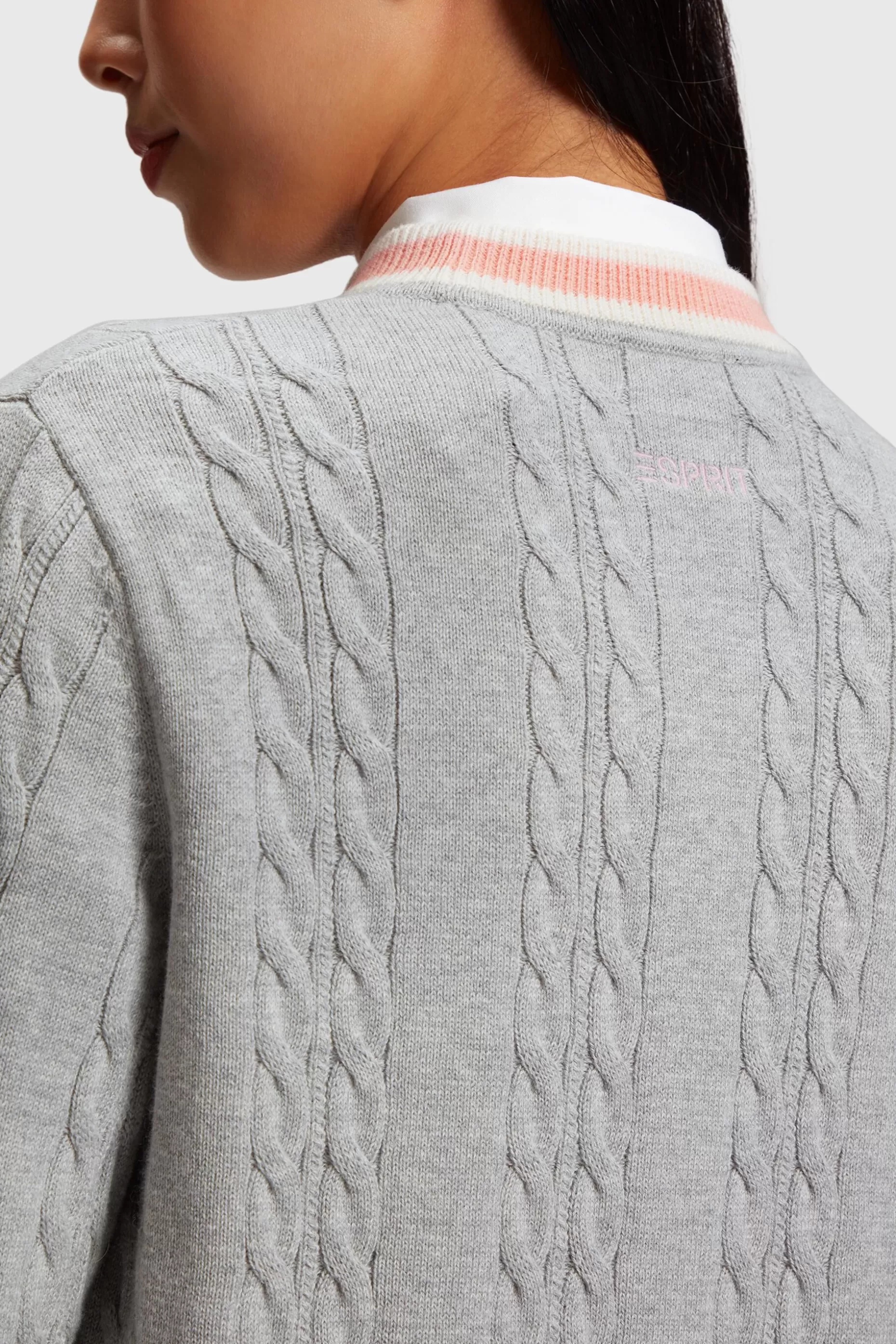 ESPRIT Dolphin Logo Cable Knit Sweater at our Online Shop *Women Tops