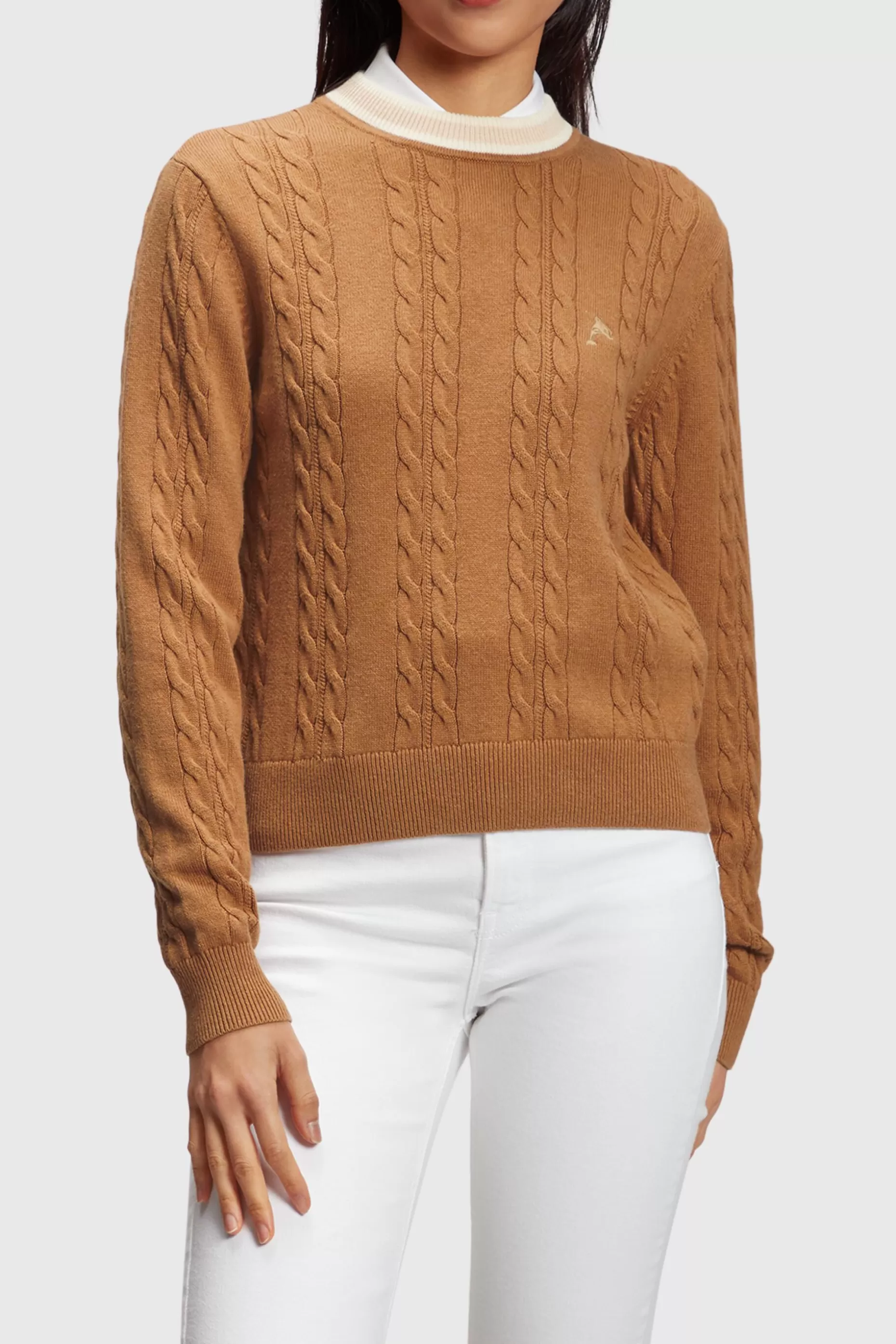ESPRIT Dolphin Logo Cable Knit Sweater at our Online Shop *Women Sweaters