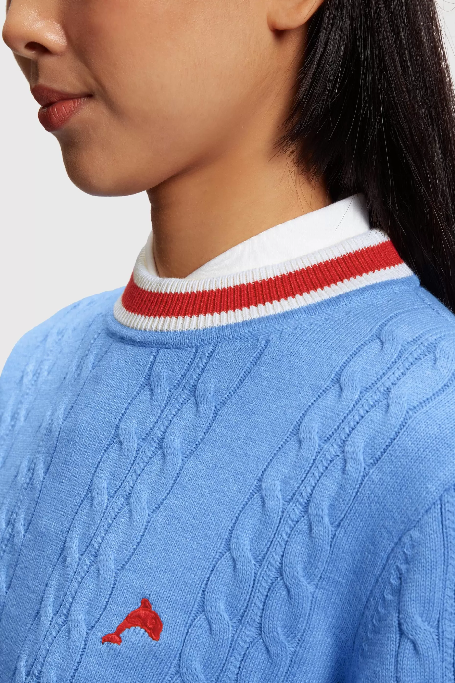 ESPRIT Dolphin Logo Cable Knit Sweater at our Online Shop *Women Sweaters