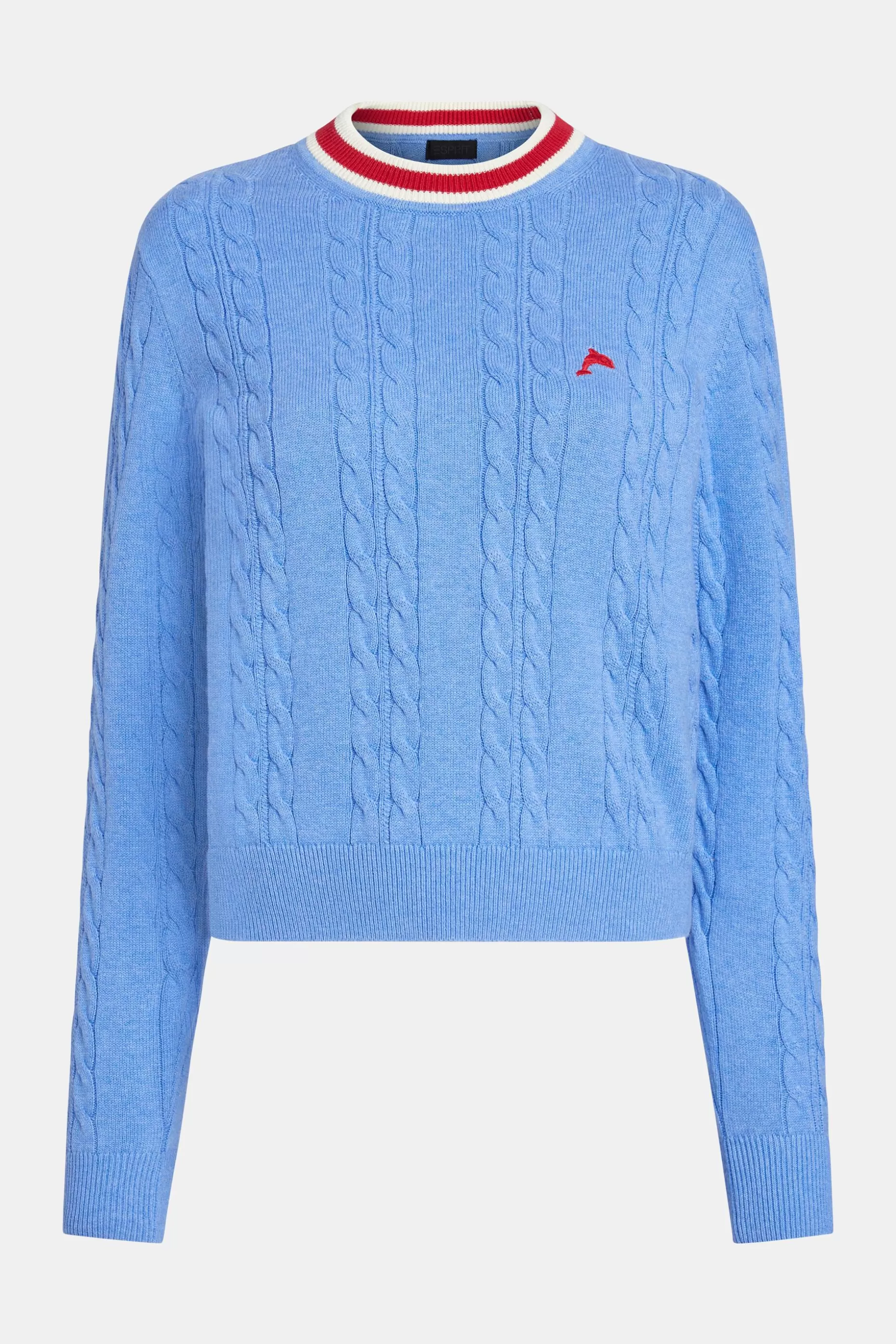 ESPRIT Dolphin Logo Cable Knit Sweater at our Online Shop *Women Sweaters