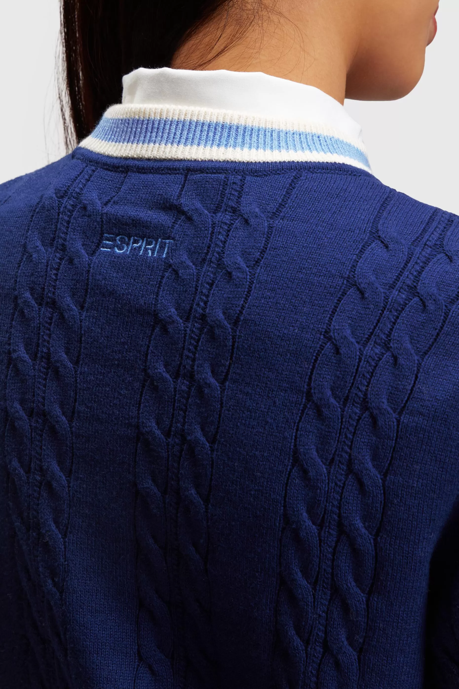 ESPRIT Dolphin Logo Cable Knit Sweater at our Online Shop *Women Sweaters