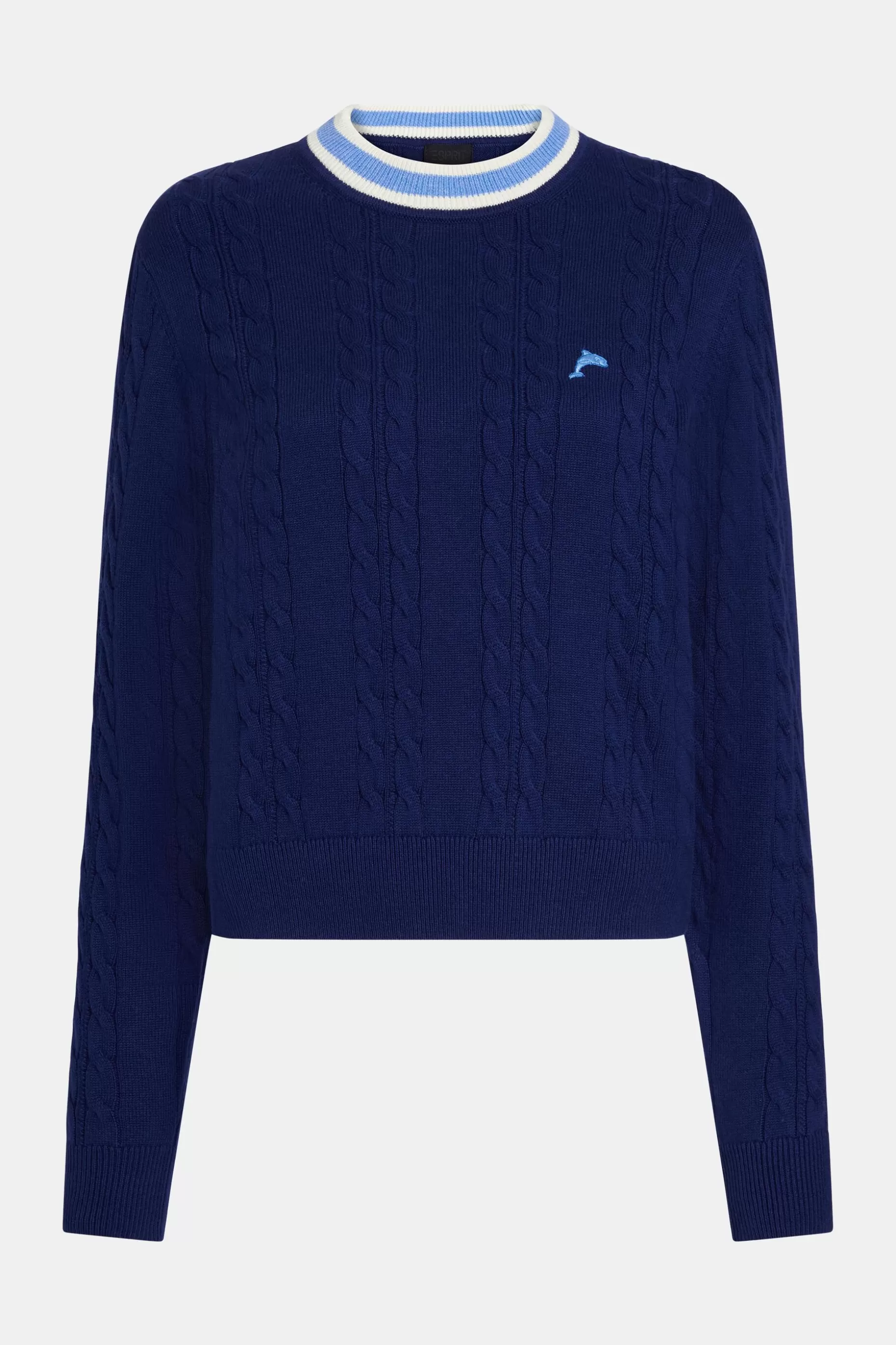 ESPRIT Dolphin Logo Cable Knit Sweater at our Online Shop *Women Sweaters