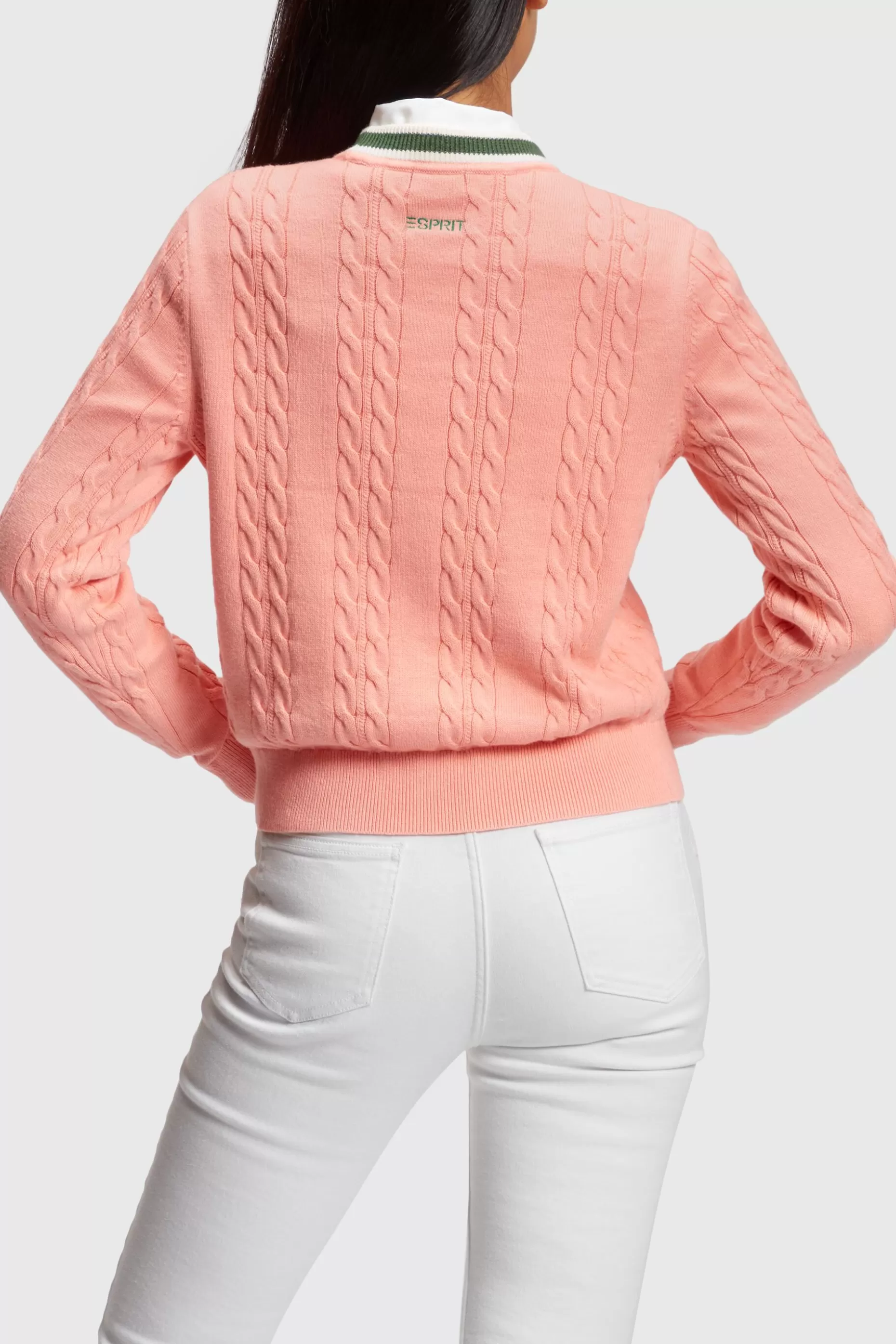 ESPRIT Dolphin Logo Cable Knit Sweater at our Online Shop *Women Sweaters