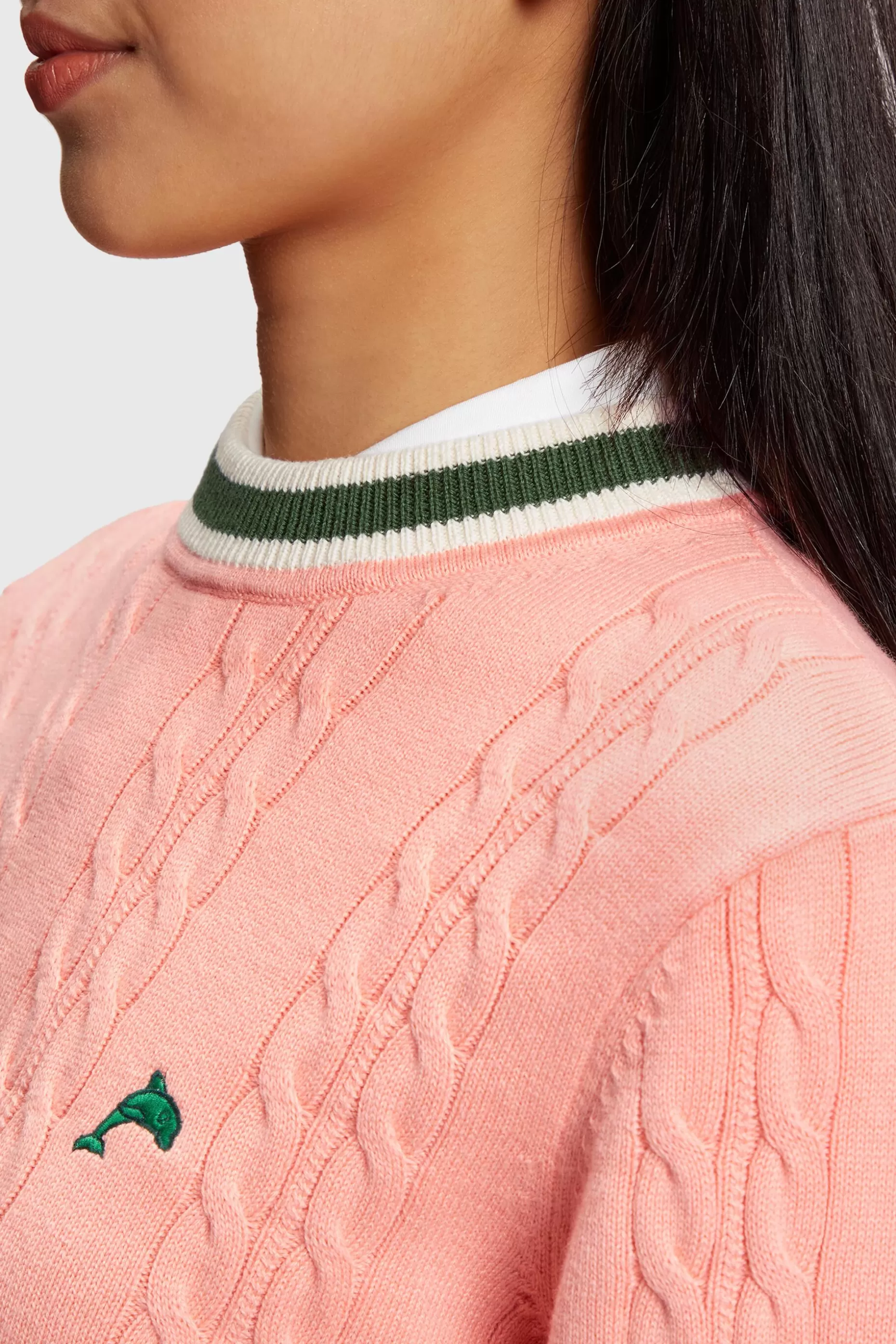ESPRIT Dolphin Logo Cable Knit Sweater at our Online Shop *Women Sweaters