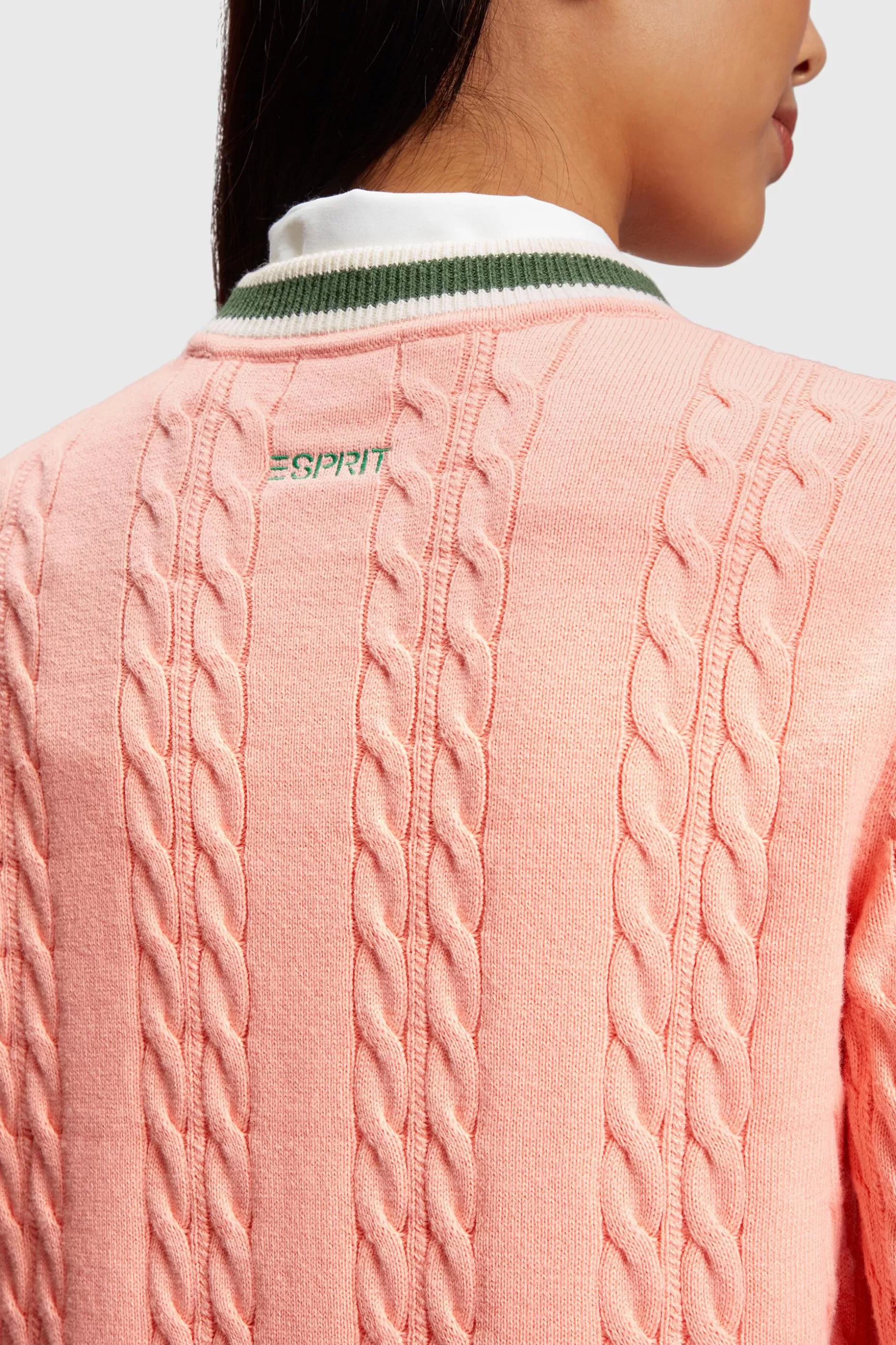 ESPRIT Dolphin Logo Cable Knit Sweater at our Online Shop *Women Sweaters
