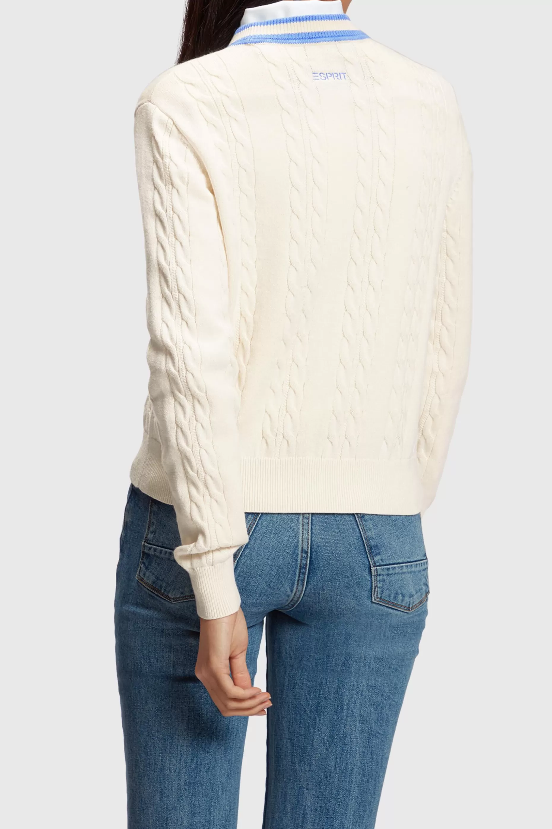ESPRIT Dolphin Logo Cable Knit Sweater at our Online Shop *Women Sweaters