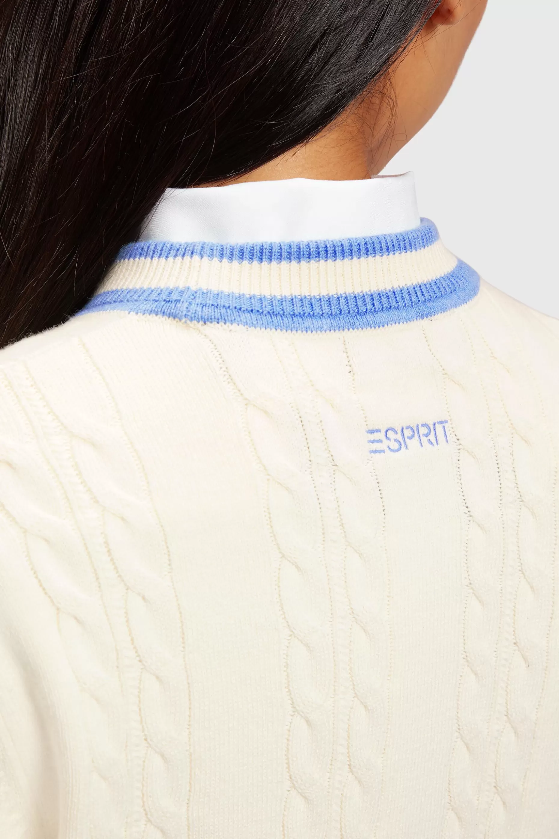 ESPRIT Dolphin Logo Cable Knit Sweater at our Online Shop *Women Sweaters