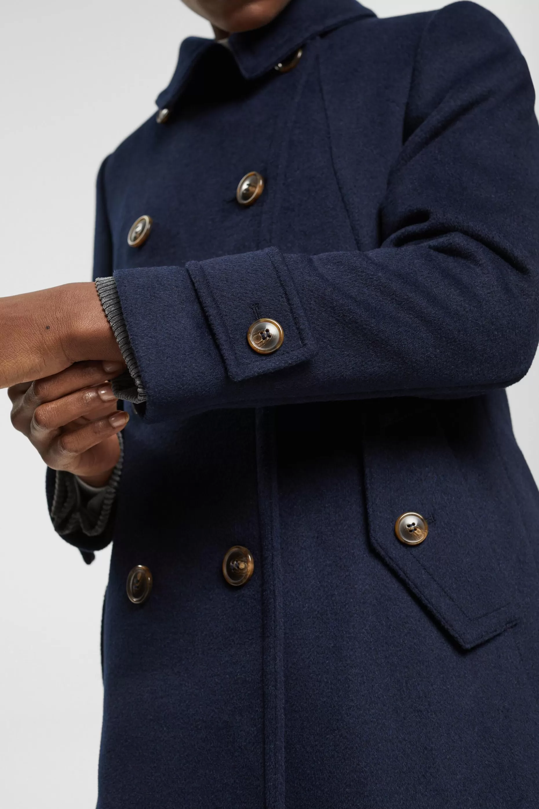 ESPRIT Double breasted wool blend coat at our Online Shop * Clearance 60%-70% Off
