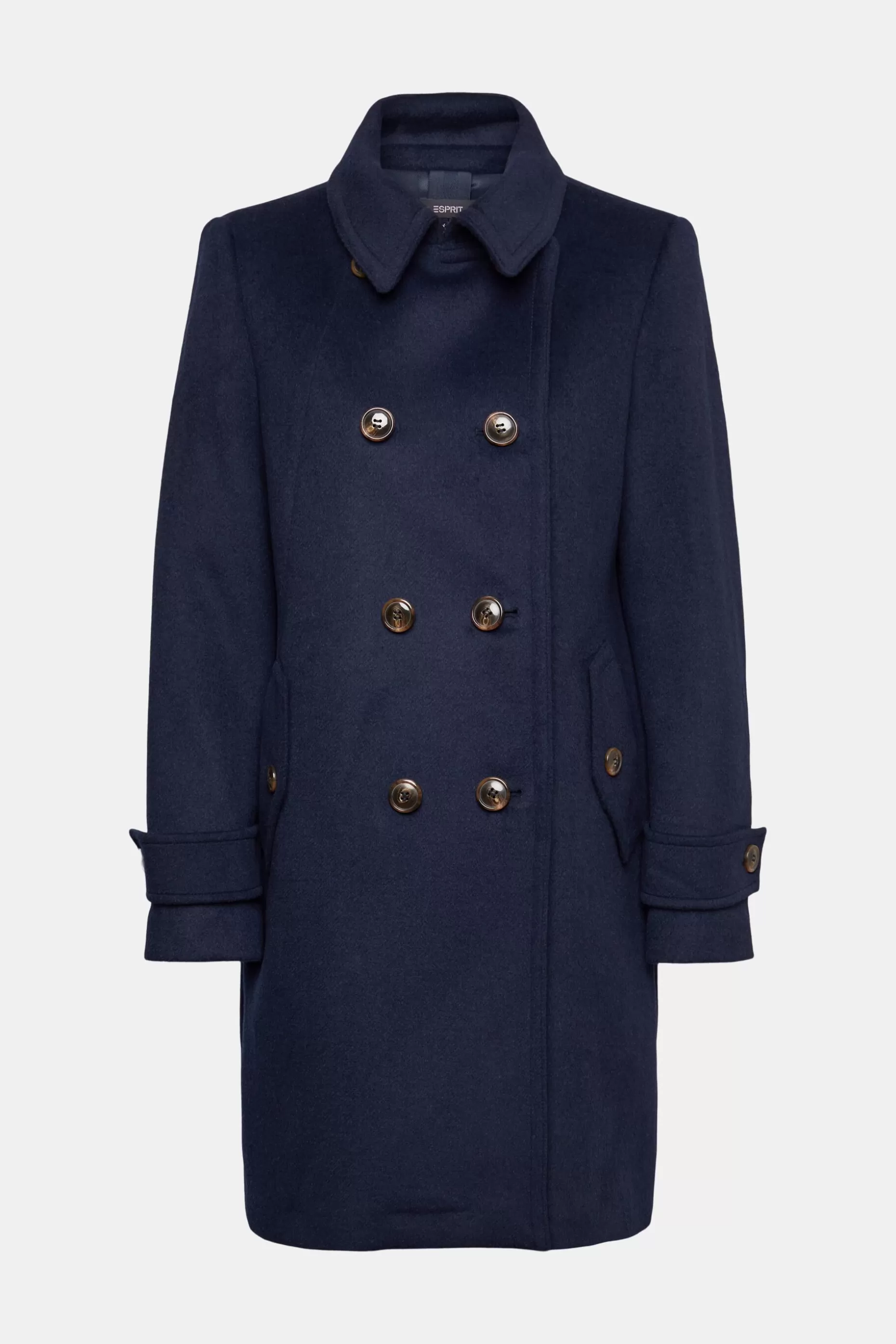 ESPRIT Double breasted wool blend coat at our Online Shop * Clearance 60%-70% Off
