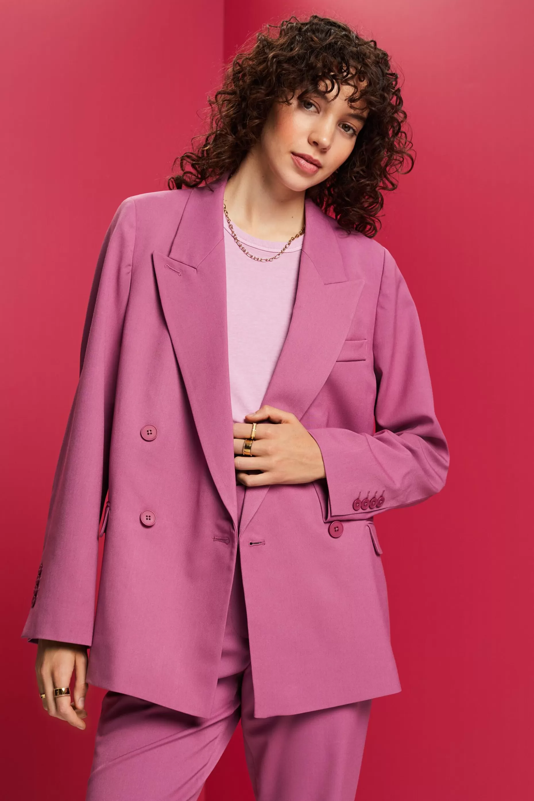 ESPRIT Double-breasted blazer at our Online Shop *Women Clearance 60%-70% Off