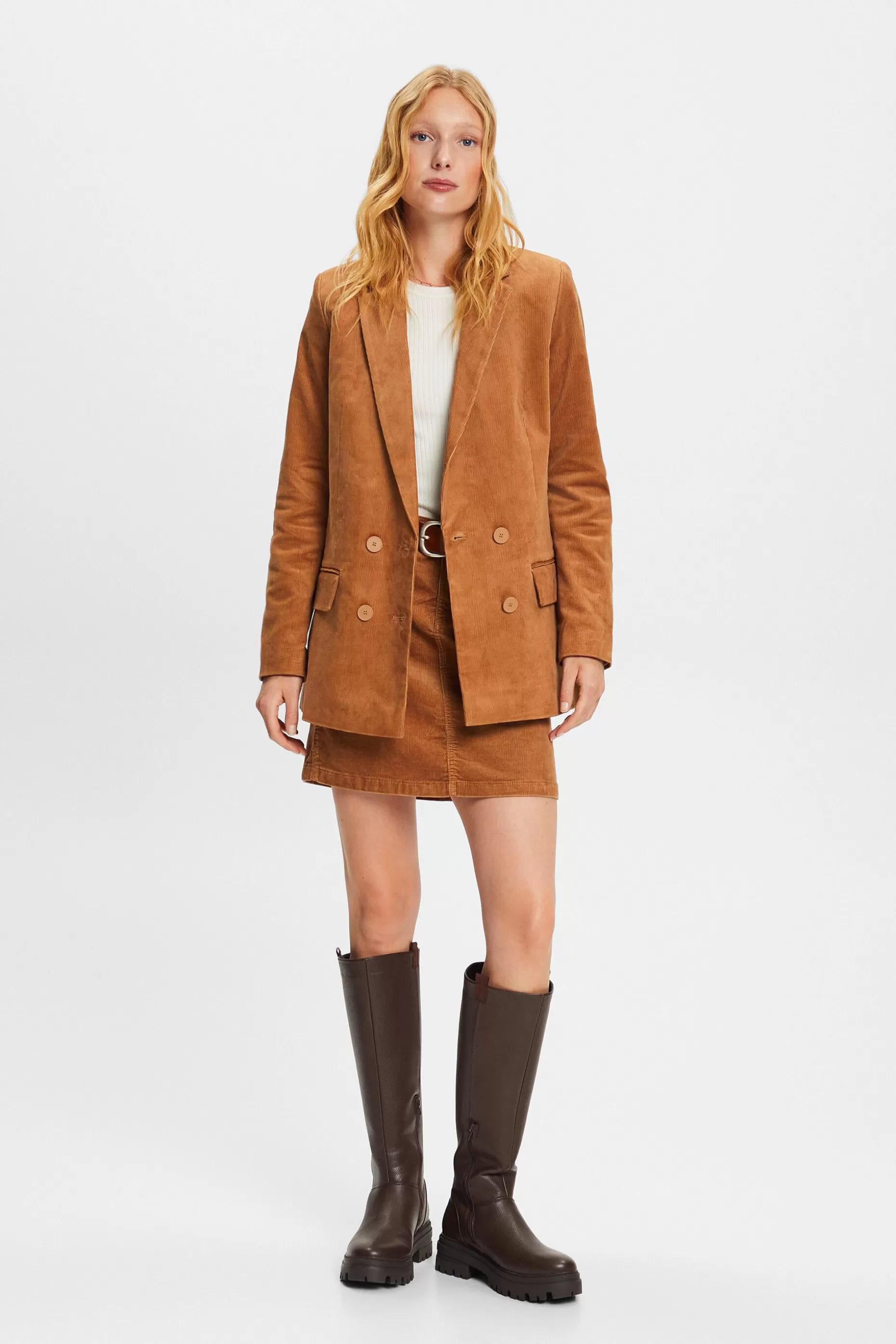 ESPRIT Double-Breasted Corduroy Blazer at our Online Shop *Women Tops