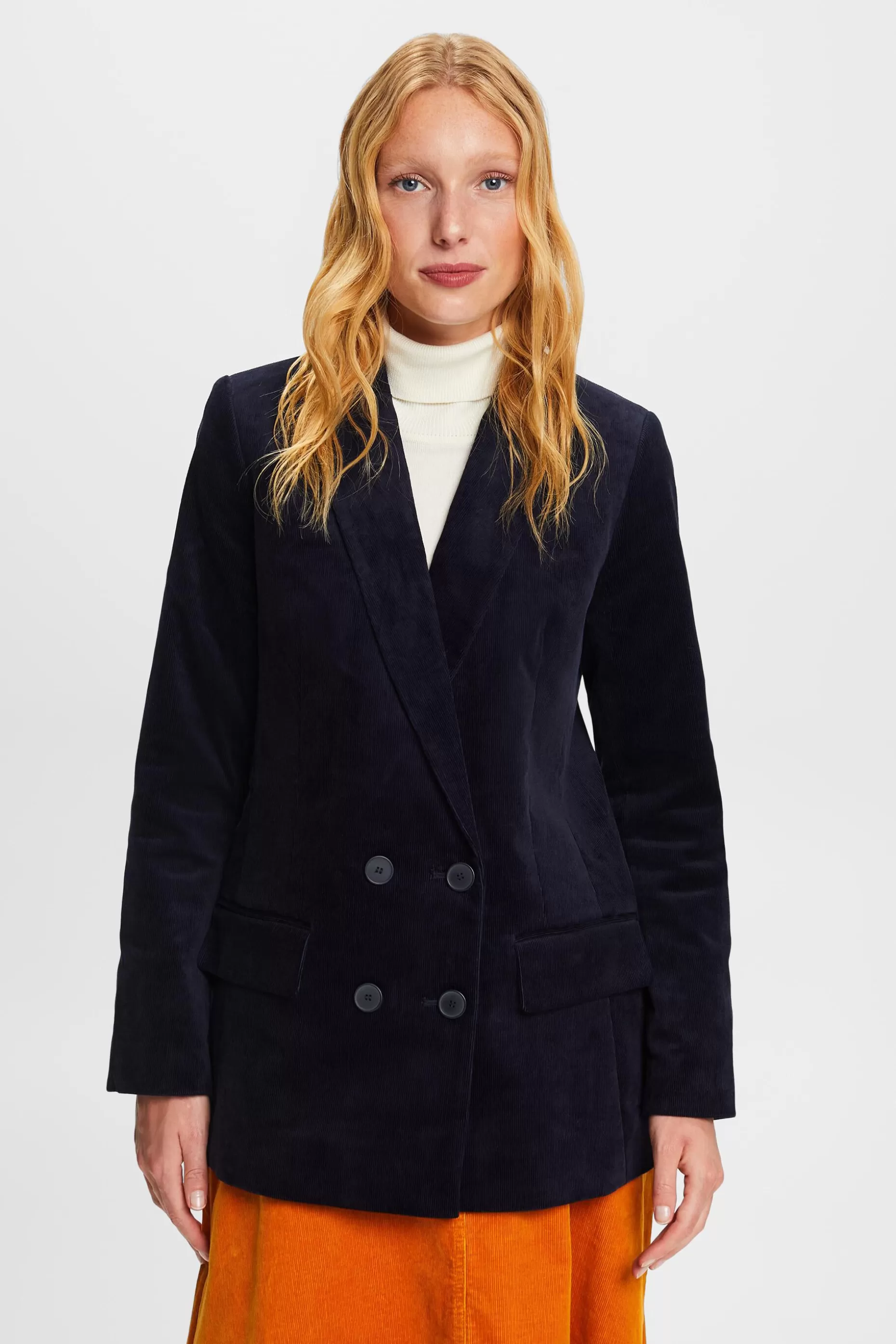 ESPRIT Double-Breasted Corduroy Blazer at our Online Shop *Women Blazers