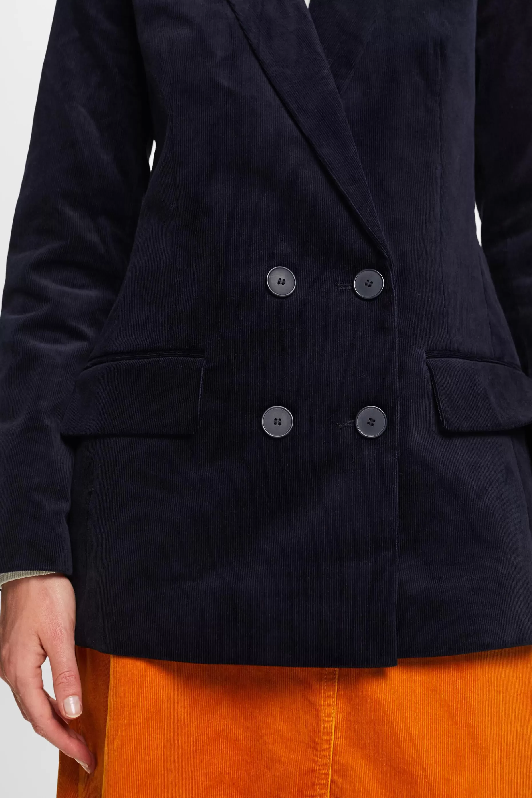 ESPRIT Double-Breasted Corduroy Blazer at our Online Shop *Women Jackets + Coats