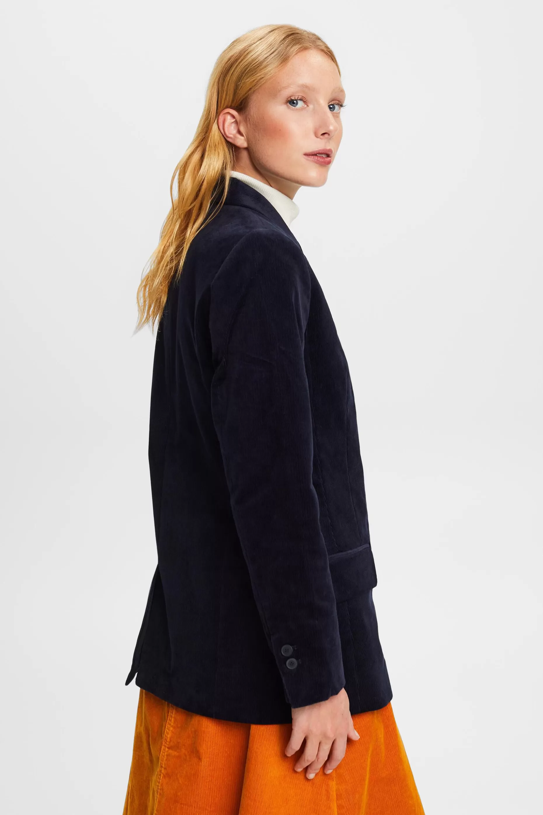 ESPRIT Double-Breasted Corduroy Blazer at our Online Shop *Women Jackets + Coats