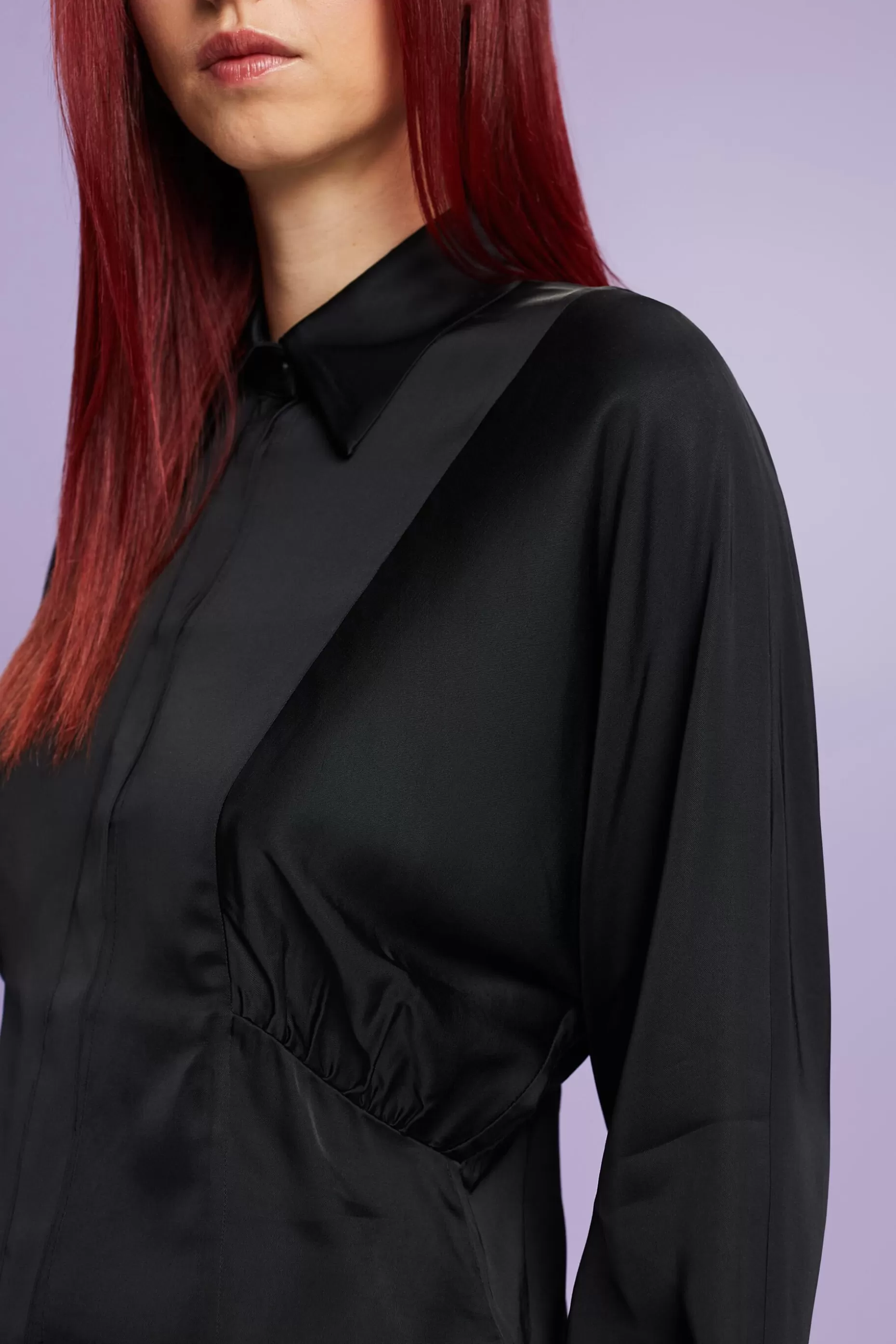ESPRIT Draped Peplum Satin Blouse at our Online Shop *Women Tops