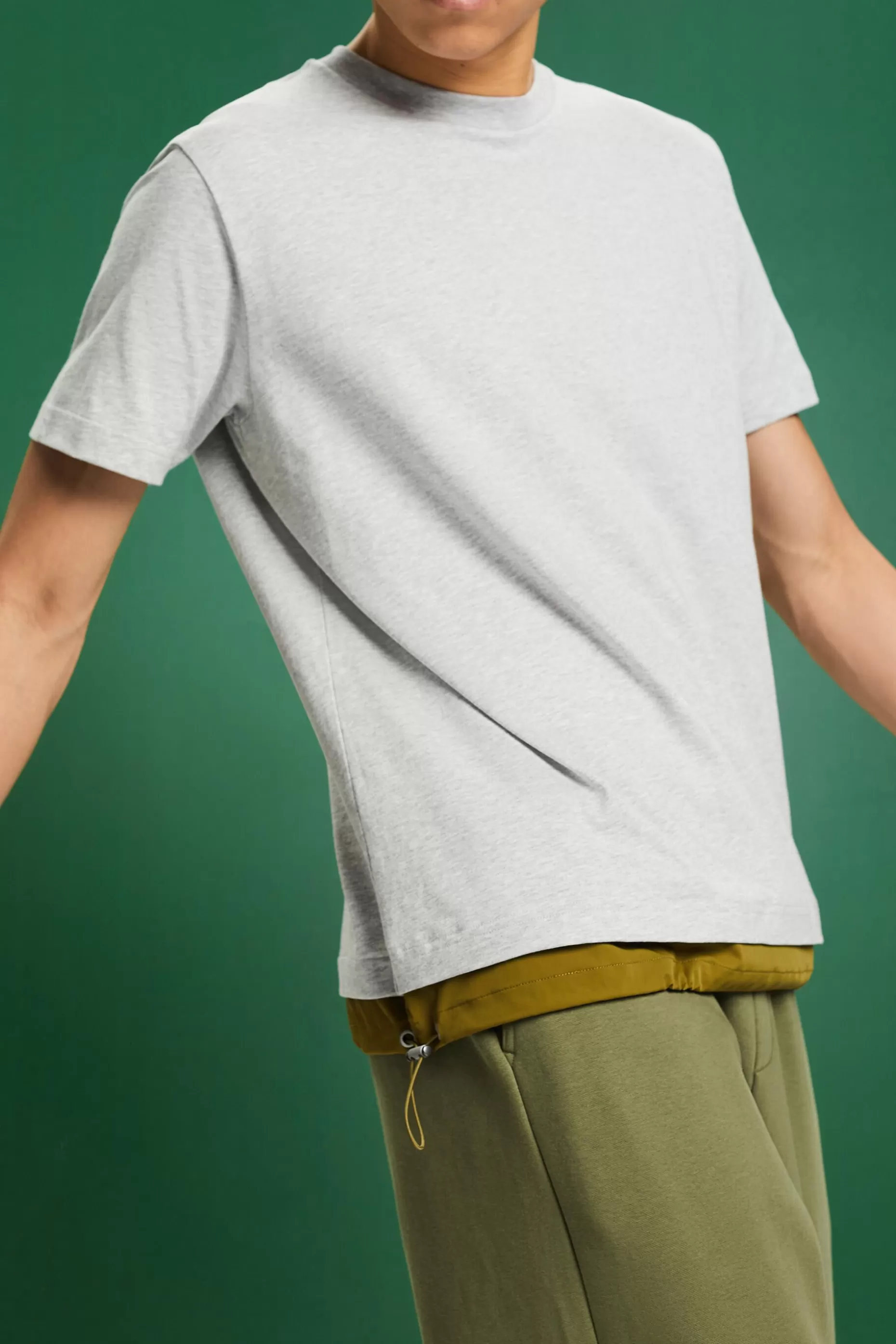 ESPRIT Drawstring Cotton Jersey T-Shirt at our Online Shop *Men Tops