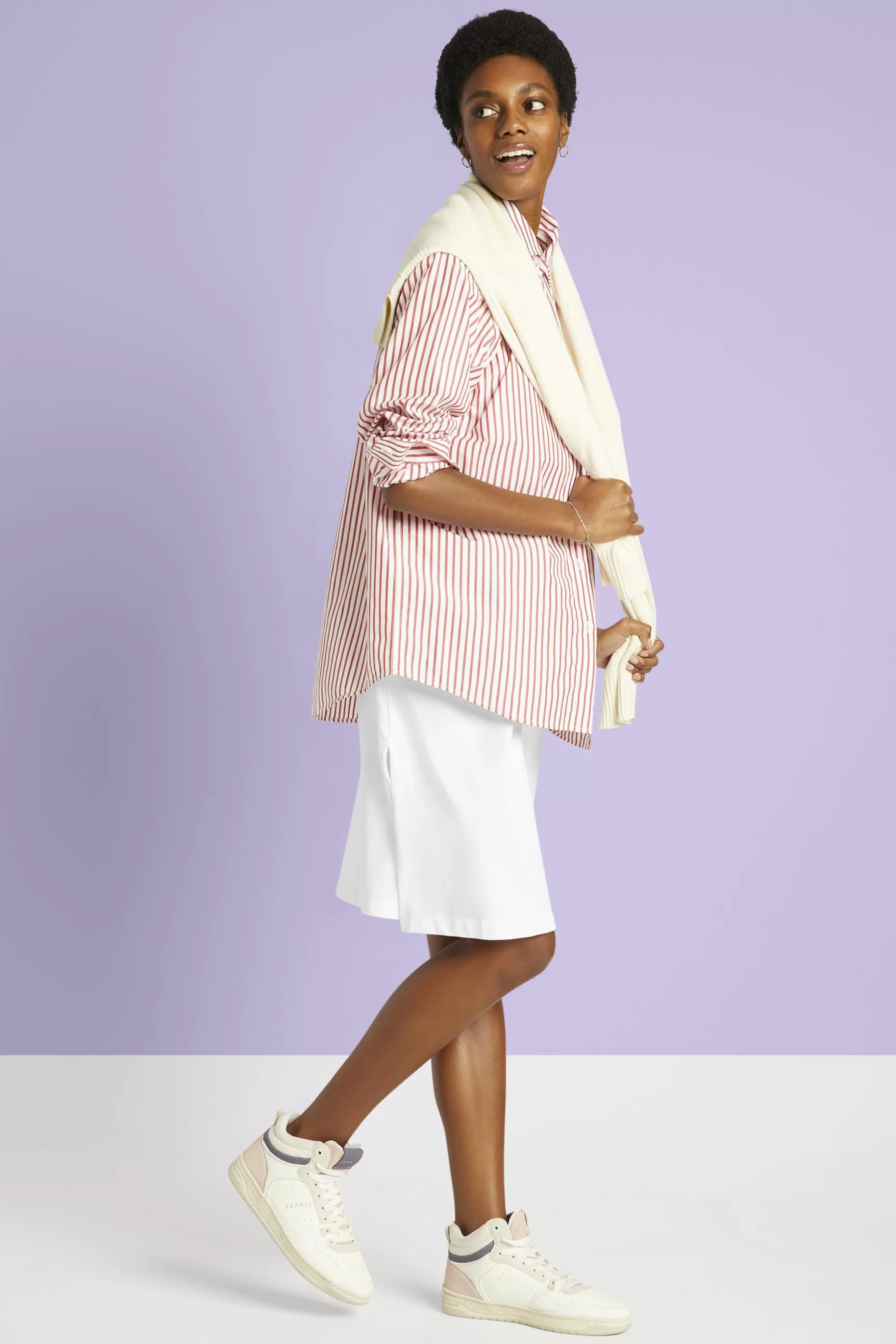 ESPRIT Embroidered Cotton-Jersey Dress at our Online Shop * Sale Under $50