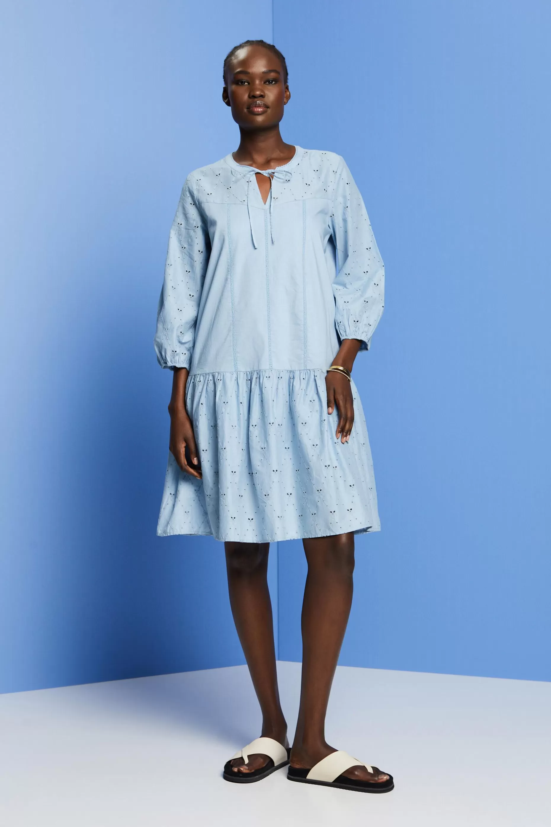 ESPRIT Embroidered dress, 100% cotton at our Online Shop *Women Dresses + Jumpsuits