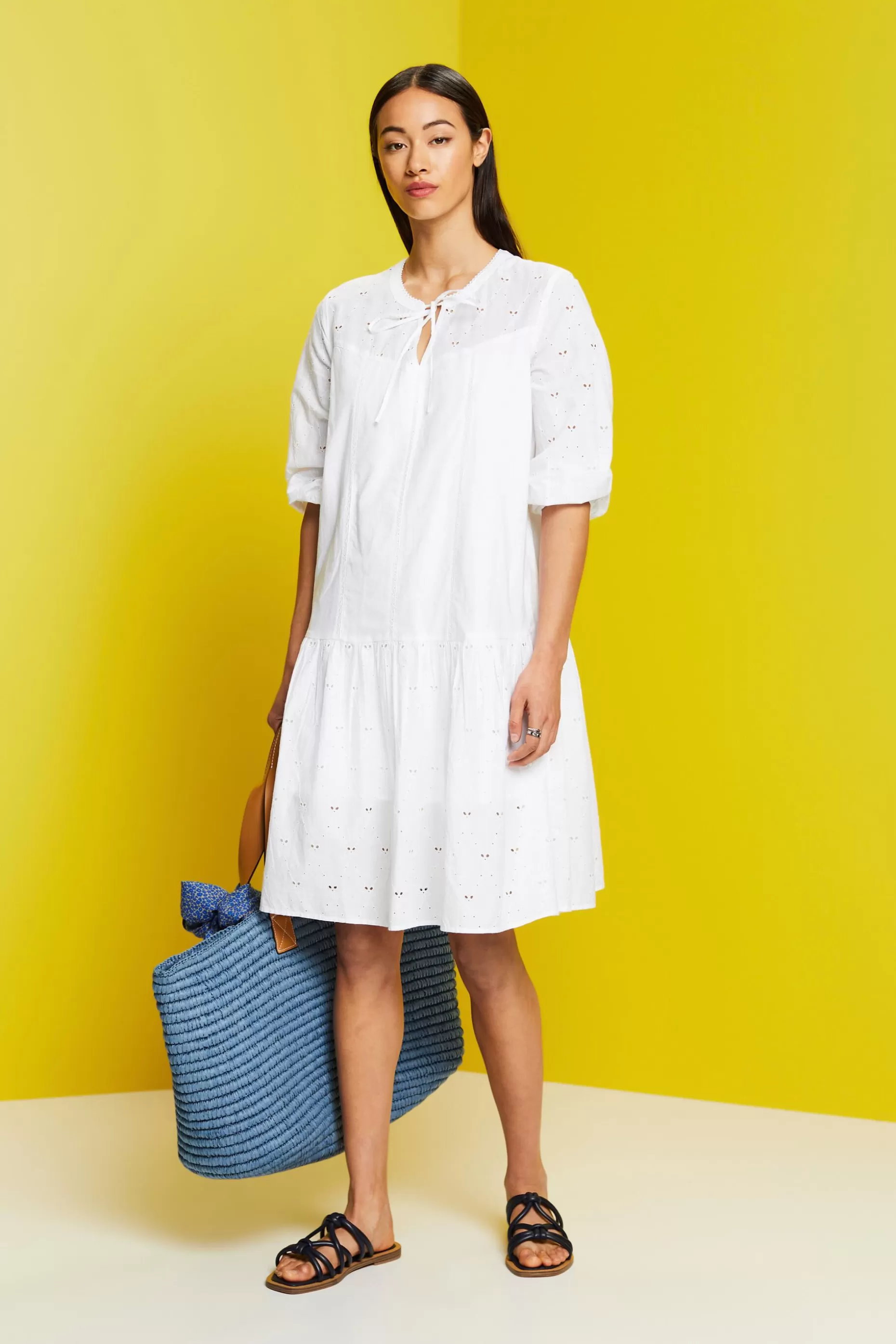 ESPRIT Embroidered dress, 100% cotton at our Online Shop *Women Dresses + Jumpsuits