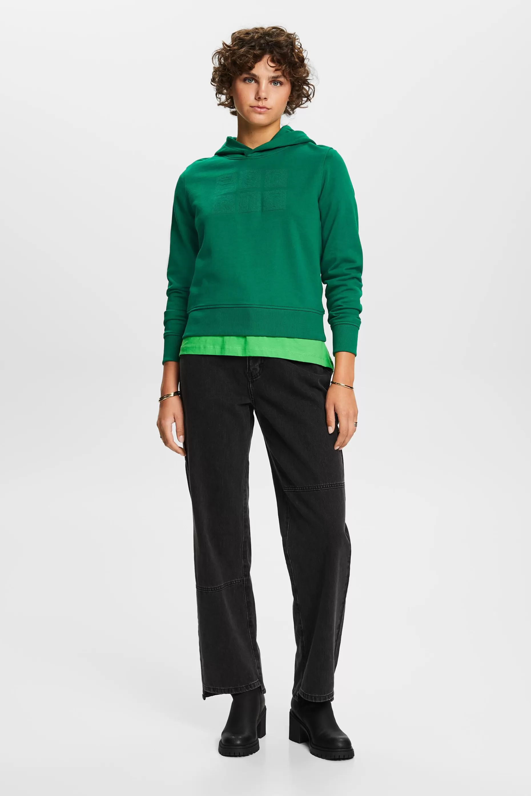 ESPRIT Embroidered logo hoodie, organic cotton at our Online Shop * Sale Under $50