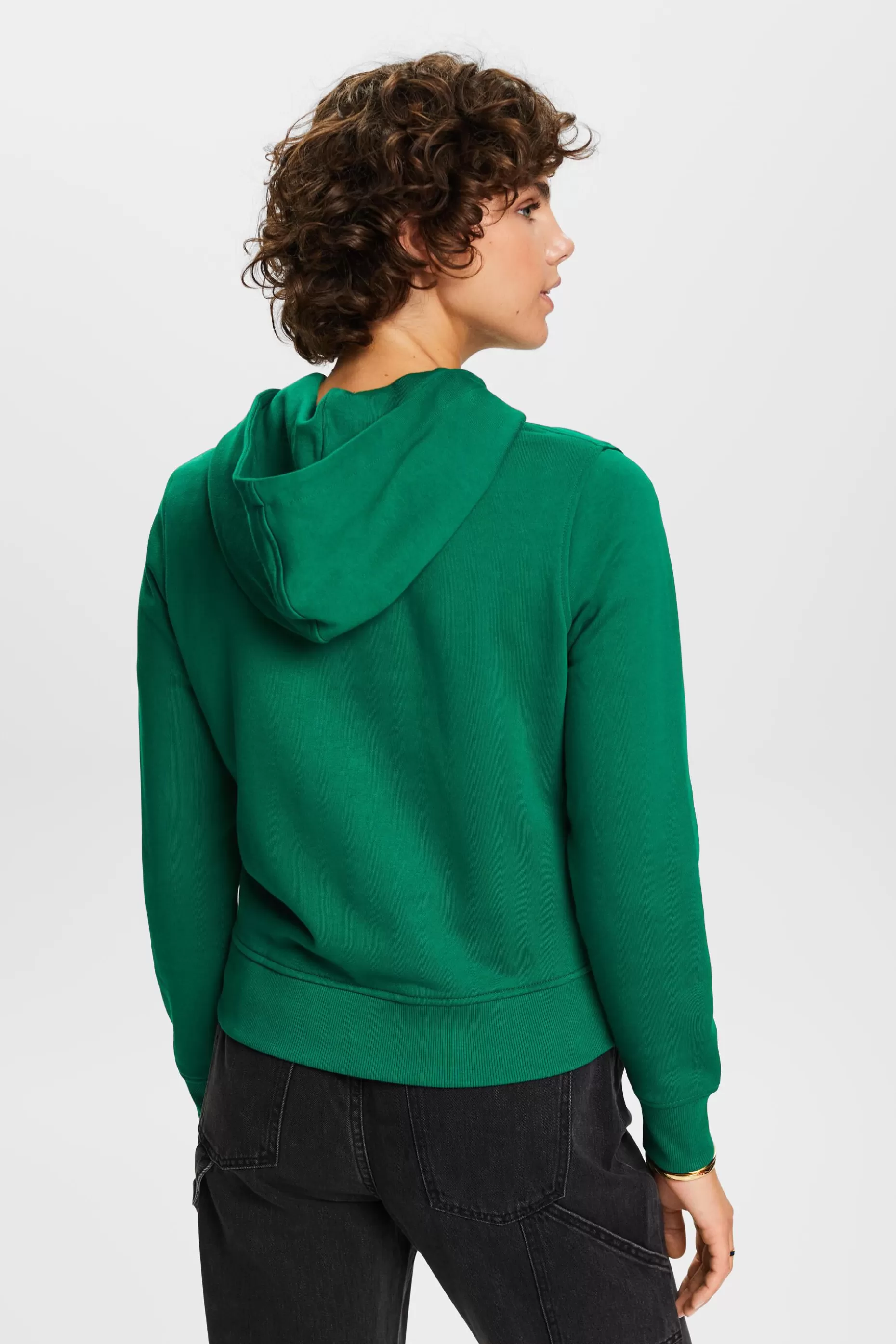 ESPRIT Embroidered logo hoodie, organic cotton at our Online Shop *Women Sweatshirts + Hoodies
