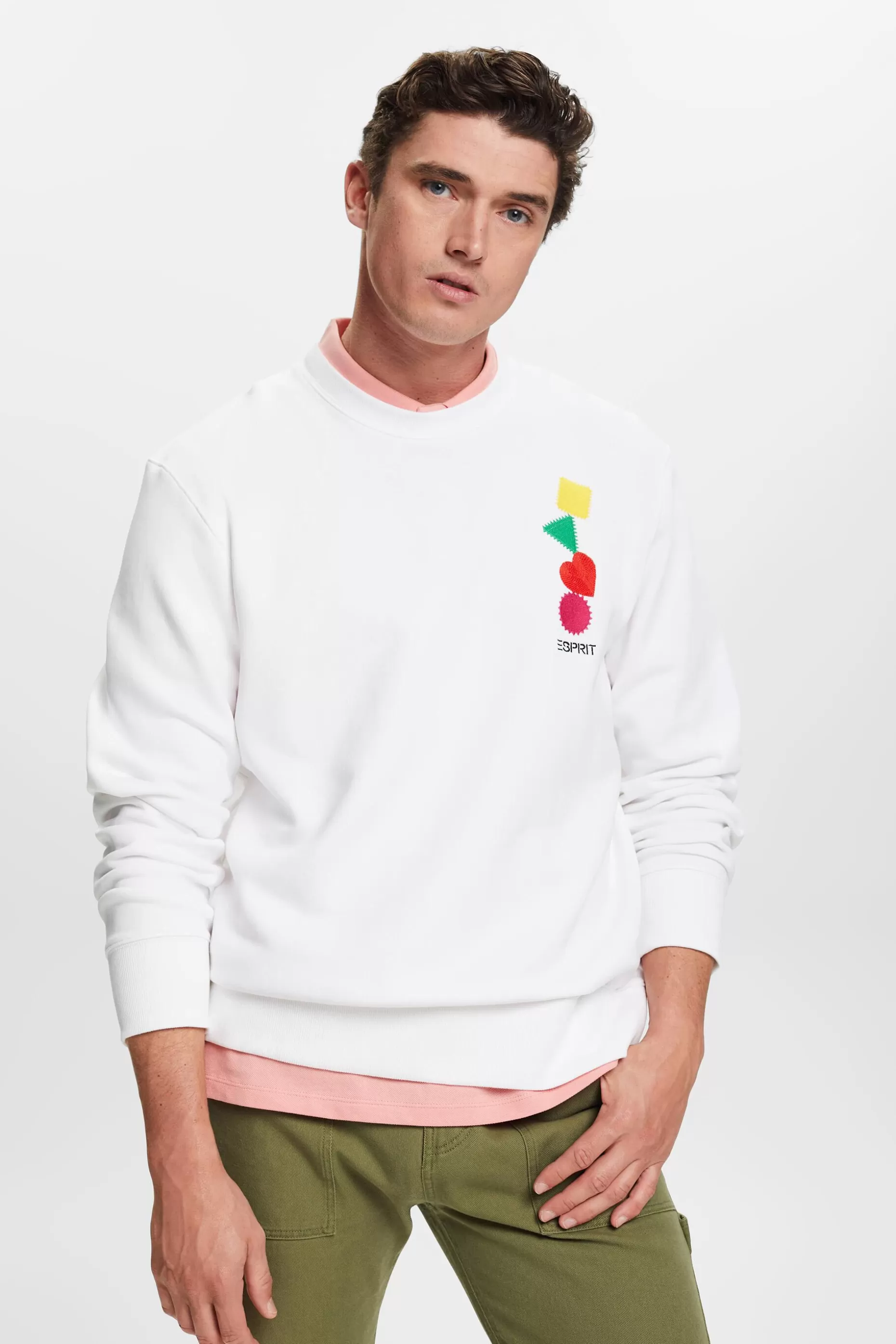 ESPRIT Embroidered Logo Sweatshirt at our Online Shop *Men Sweatshirts + Hoodies