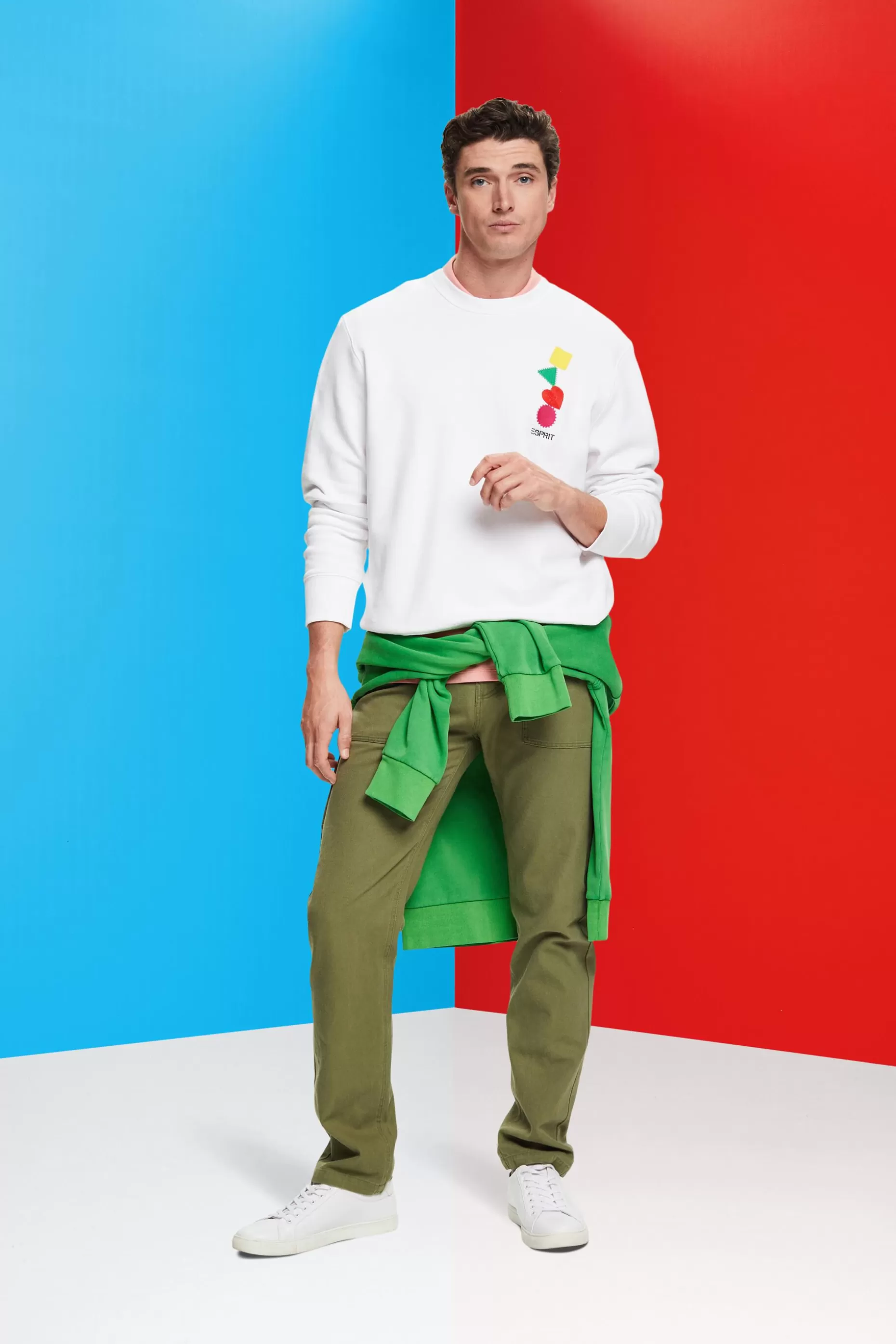 ESPRIT Embroidered Logo Sweatshirt at our Online Shop *Men Sweatshirts + Hoodies