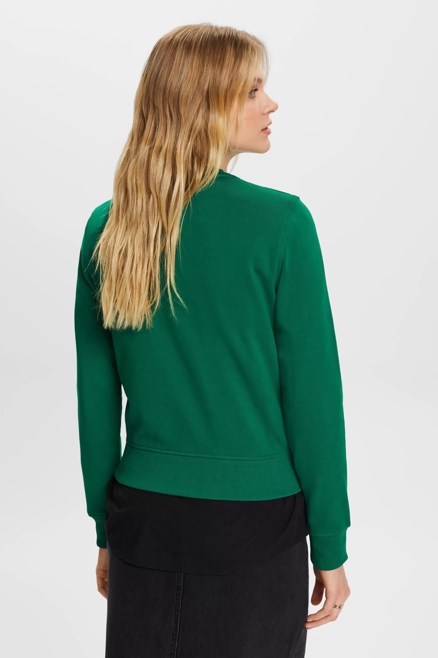 ESPRIT Embroidered logo sweatshirt, organic cotton at our Online Shop *Women Tops
