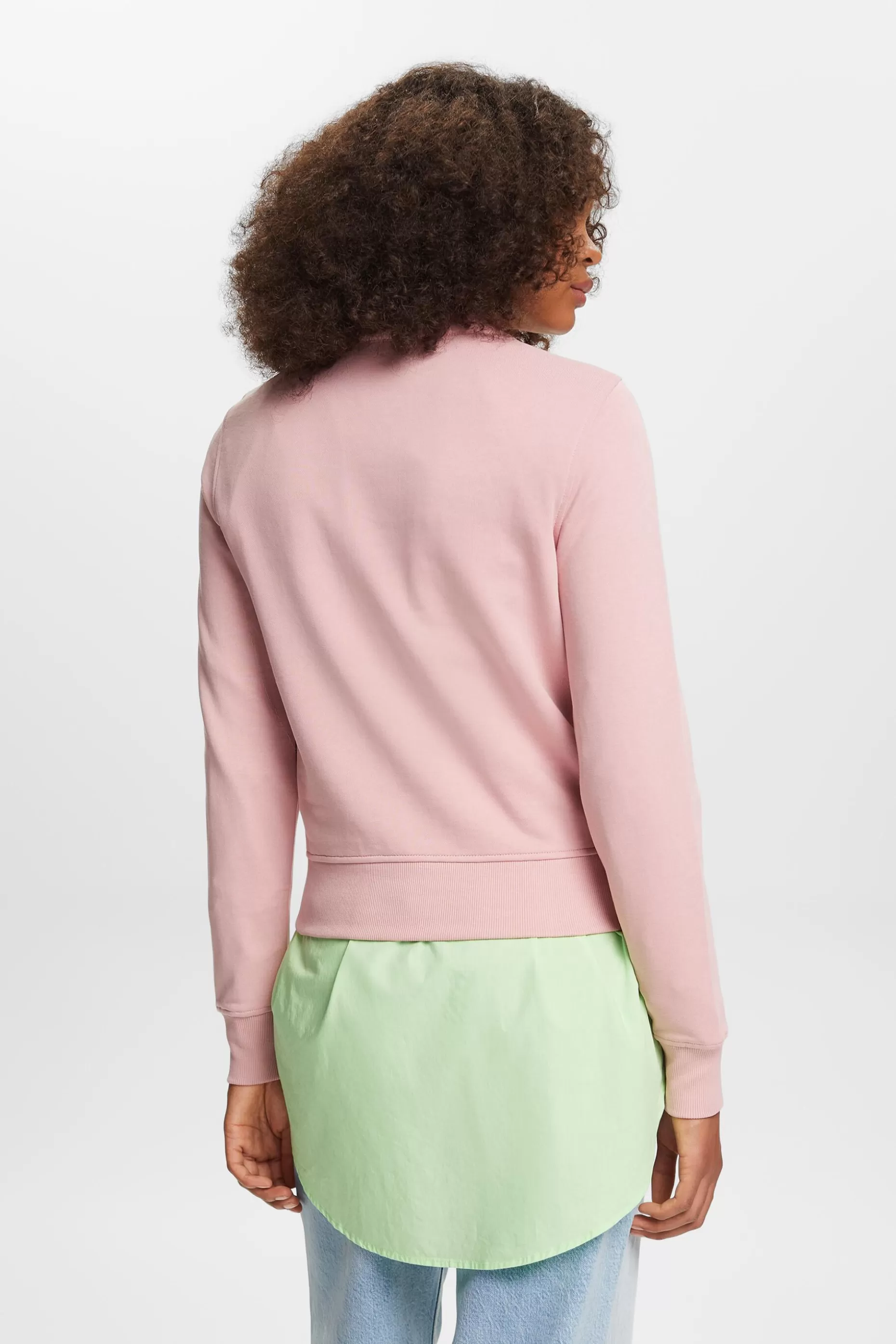 ESPRIT Embroidered logo sweatshirt, organic cotton at our Online Shop *Women Sweatshirts + Hoodies