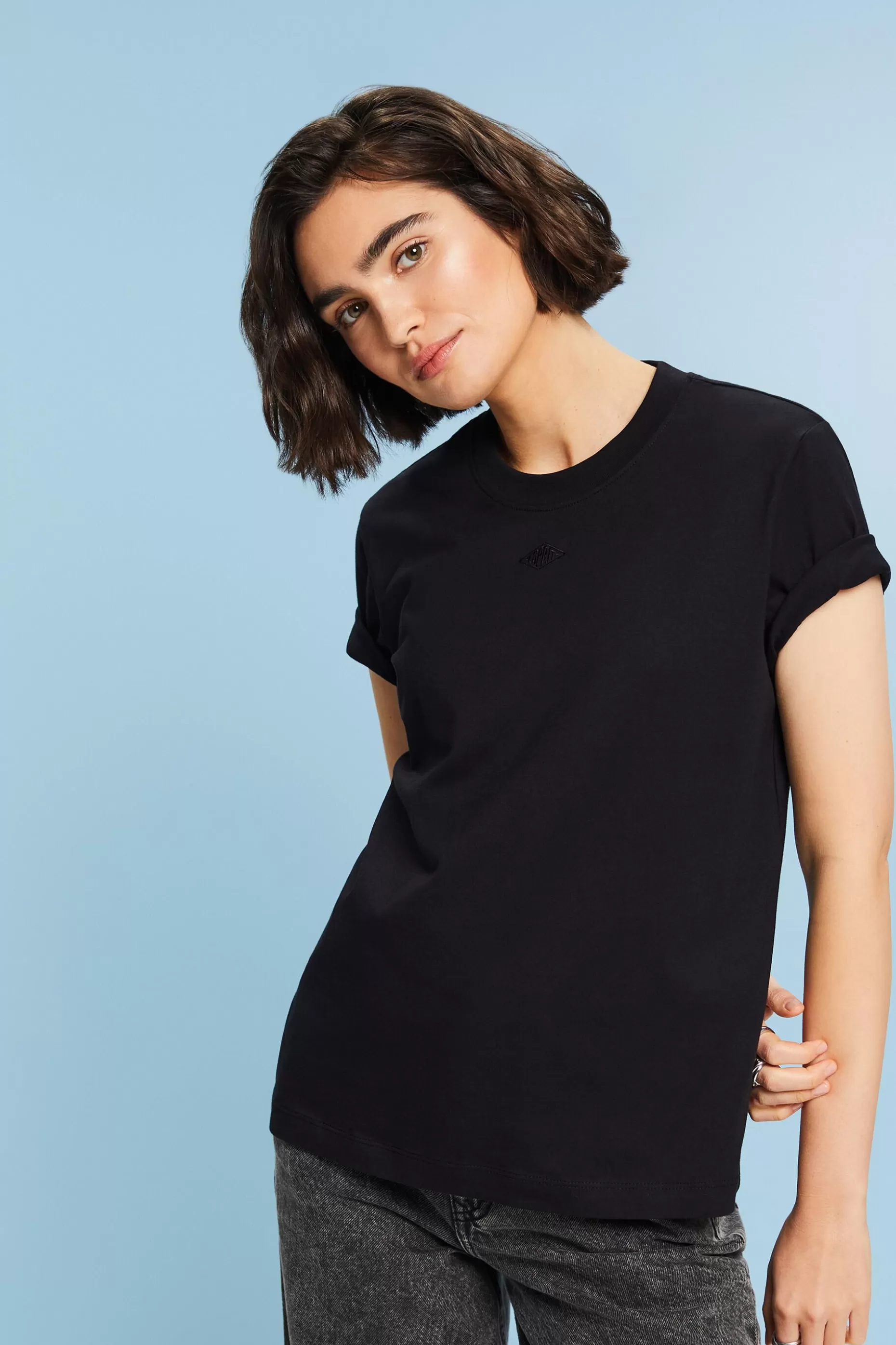 ESPRIT Embroidered Logo T-Shirt at our Online Shop *Women T-Shirts + Tops