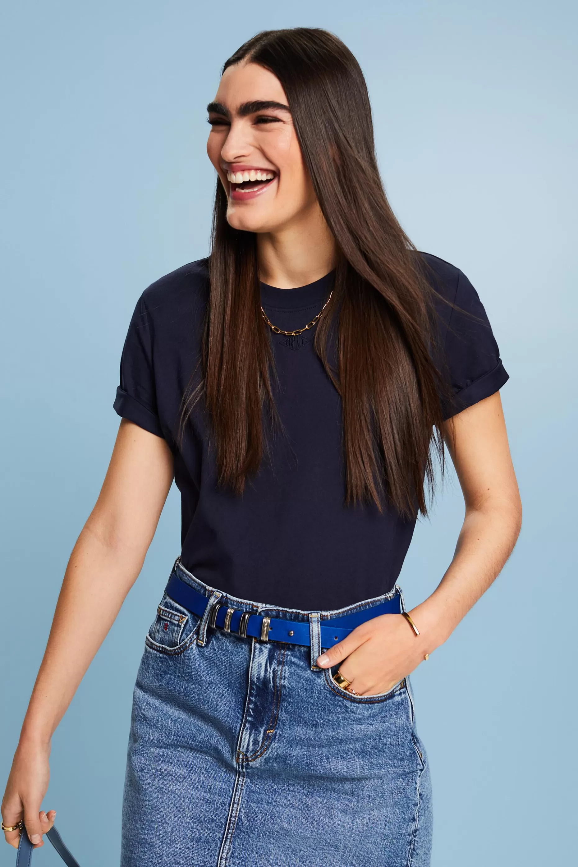 ESPRIT Embroidered Logo T-Shirt at our Online Shop *Women T-Shirts + Tops