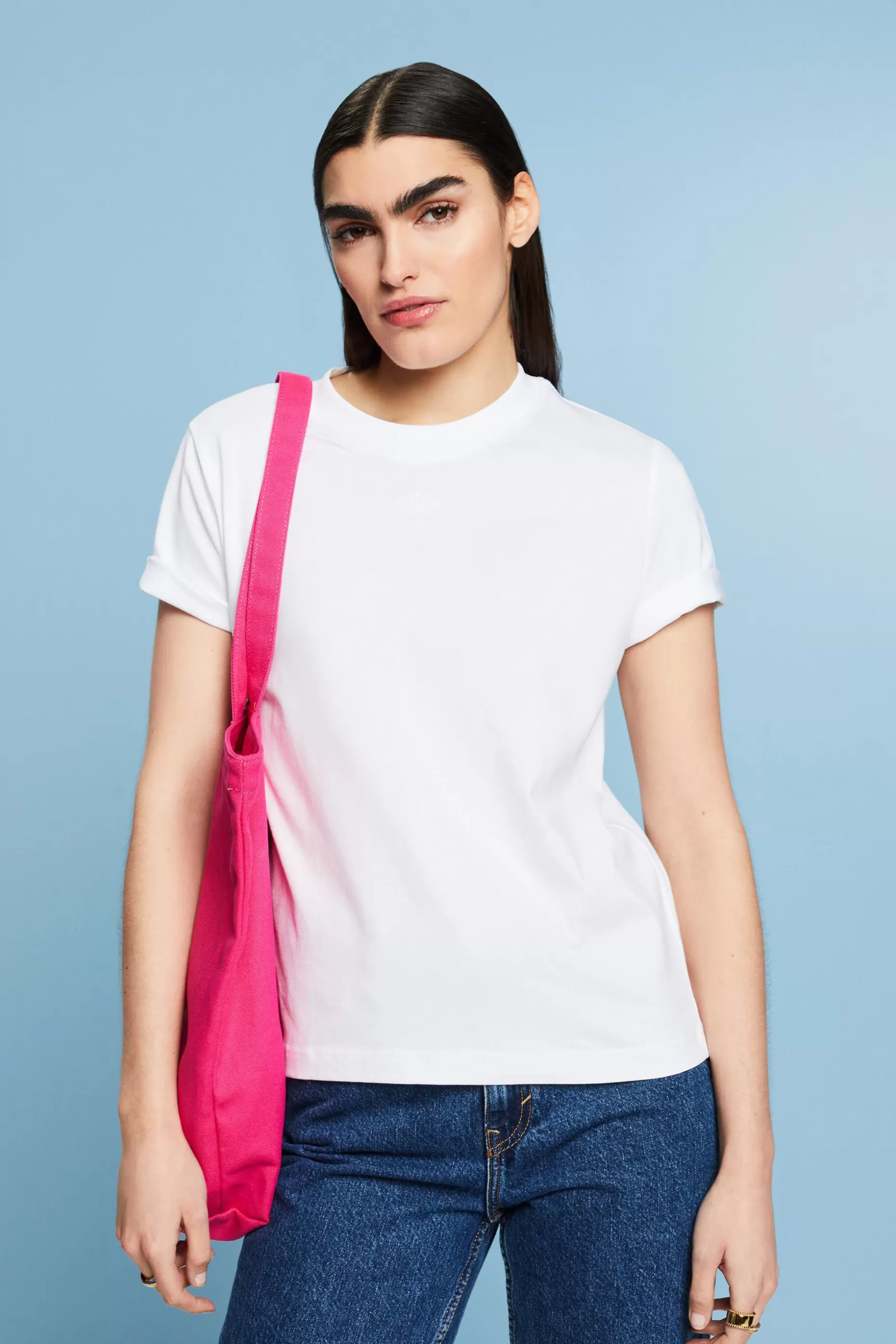ESPRIT Embroidered Logo T-Shirt at our Online Shop *Women T-Shirts + Tops