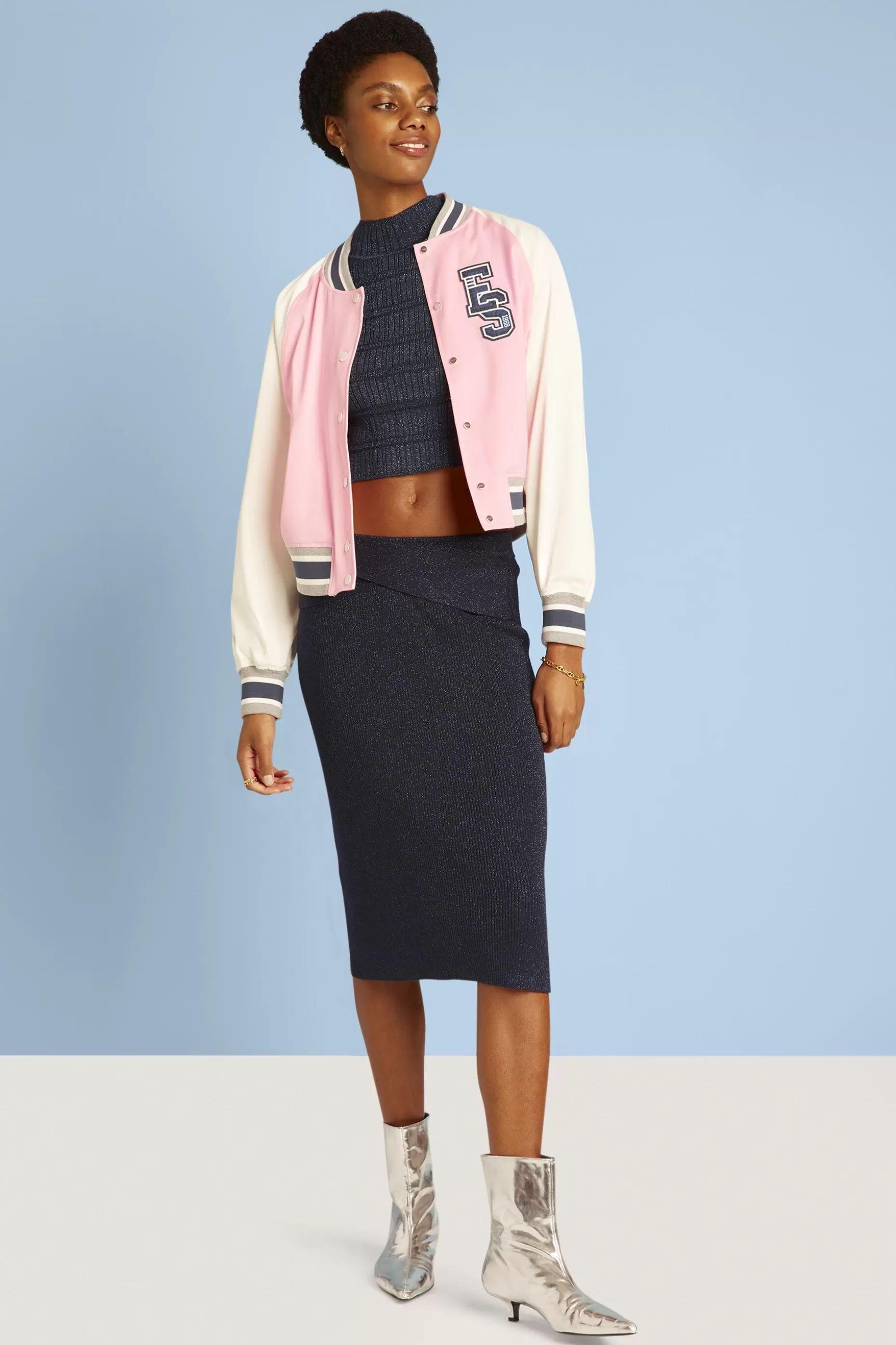 ESPRIT Embroidered Patch Varsity Jacket at our Online Shop *Women Jackets + Coats