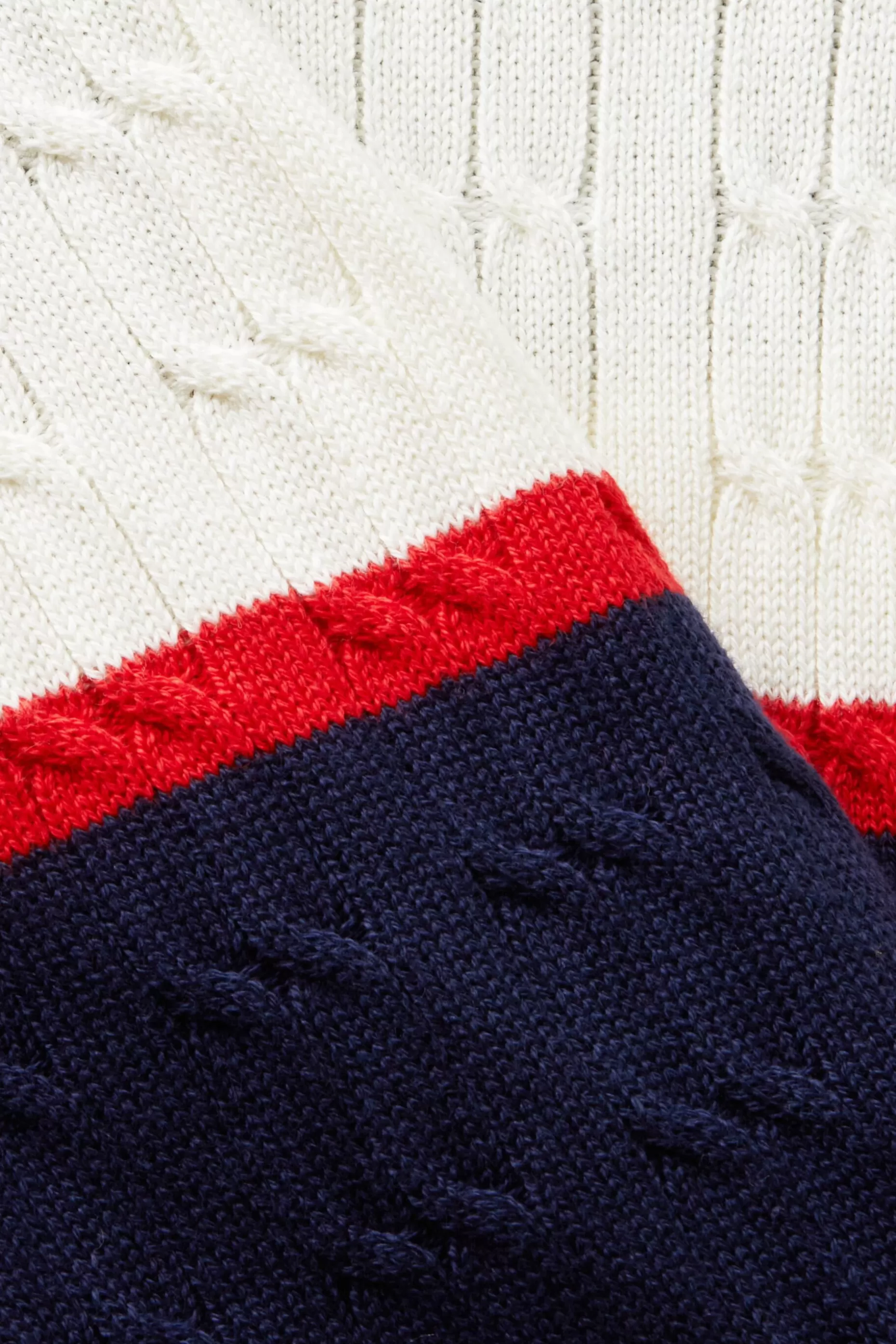 ESPRIT Embroidered Striped Cable Knit Sweater at our Online Shop *Women Tops