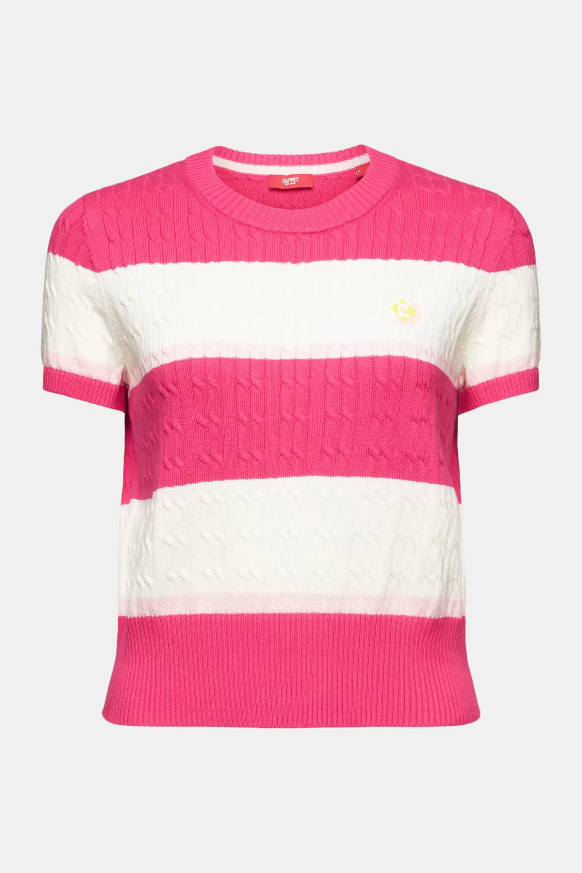 ESPRIT Embroidered Striped Cable Knit Sweater at our Online Shop *Women Sweaters